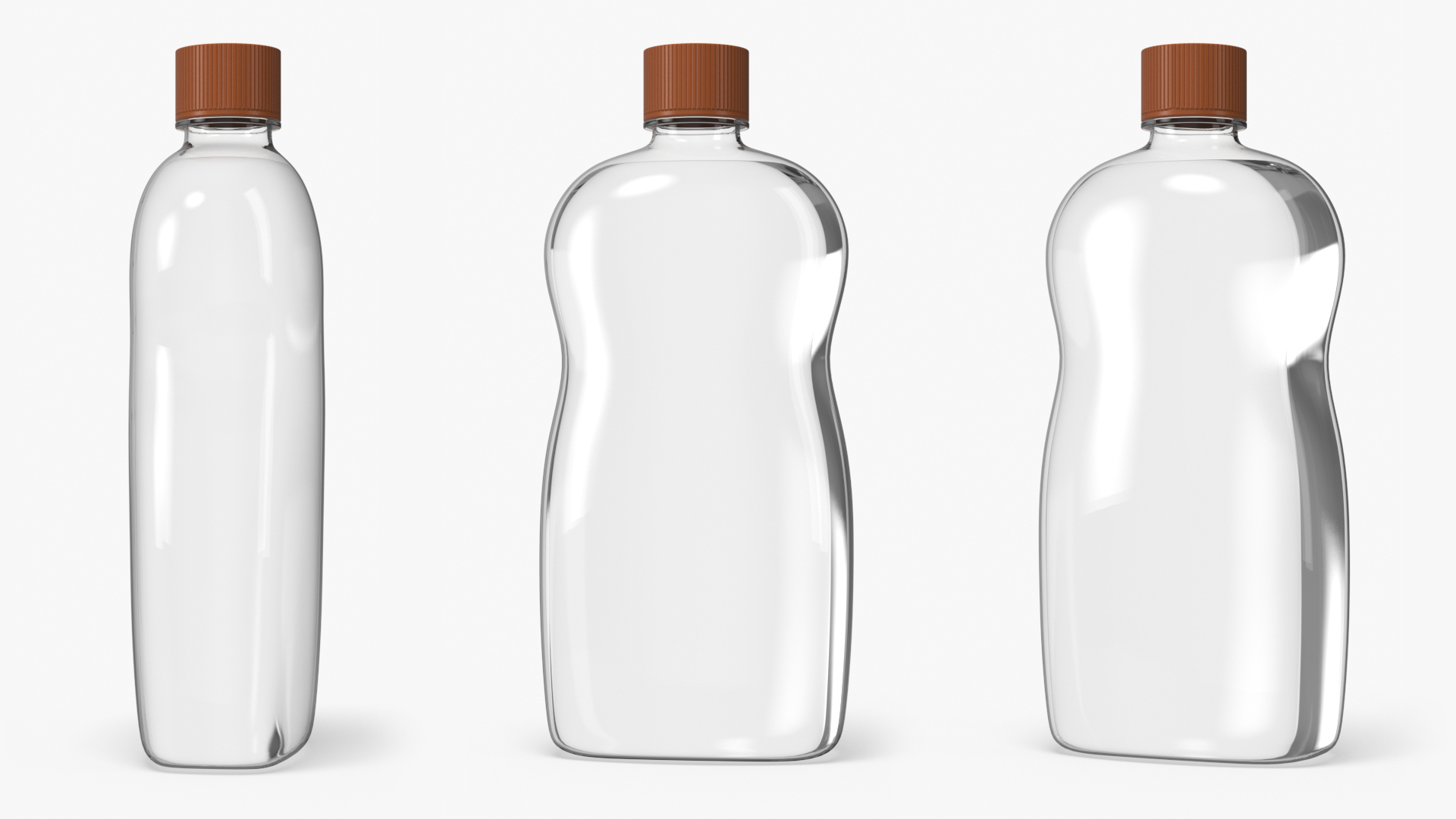 3D model Transparent Plastic Oil Bottle