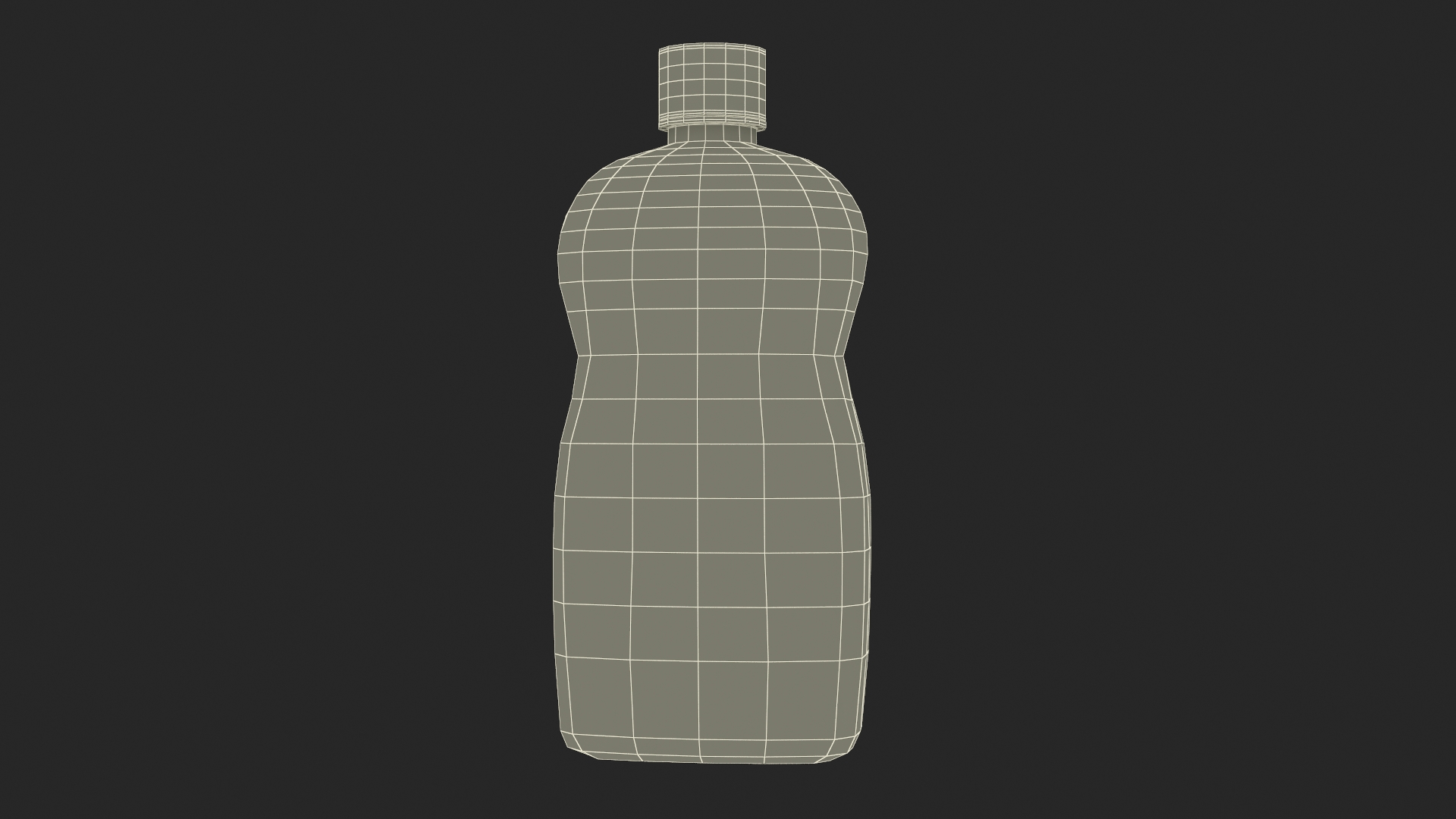 3D model Transparent Plastic Oil Bottle