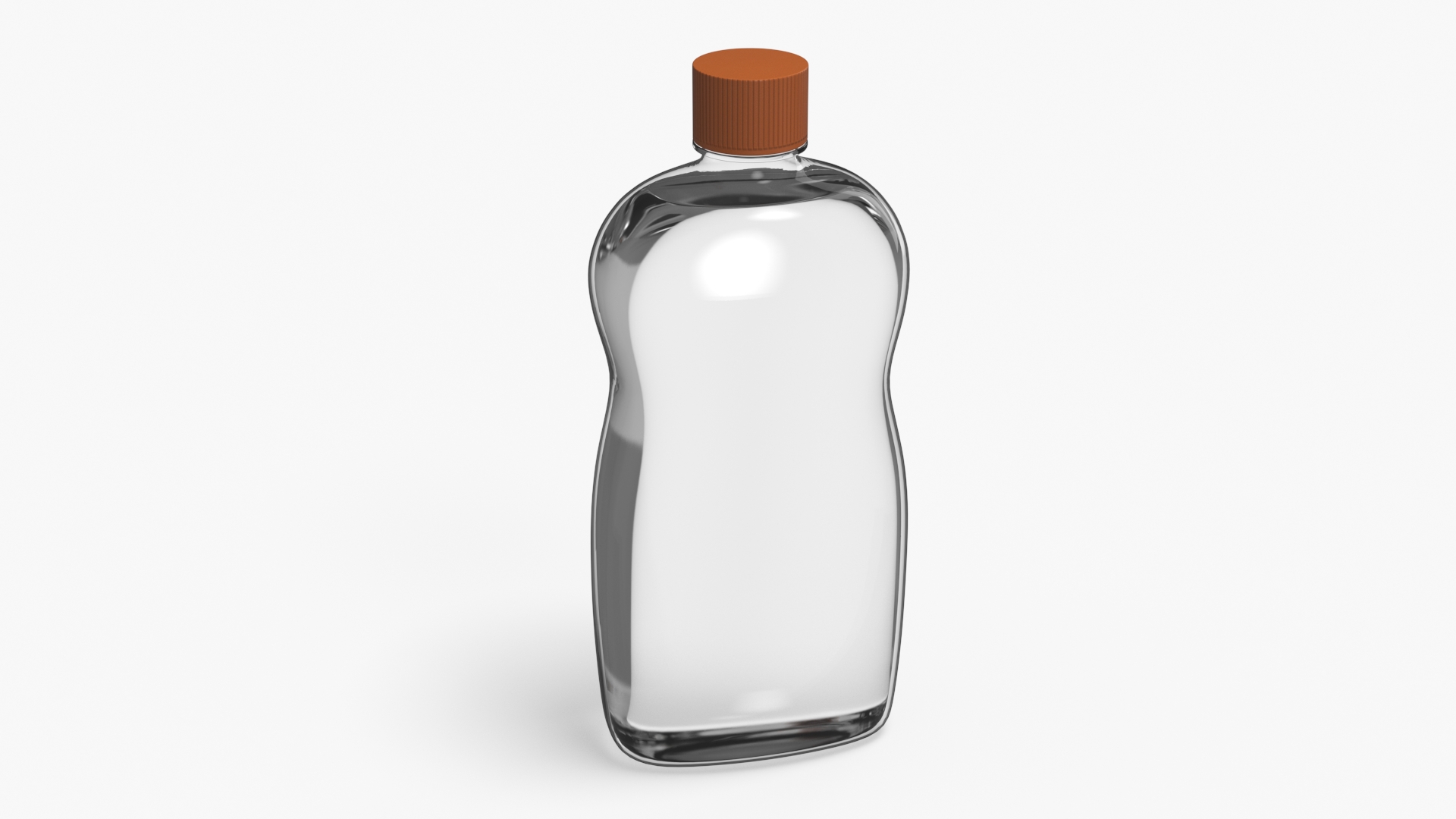 3D model Transparent Plastic Oil Bottle