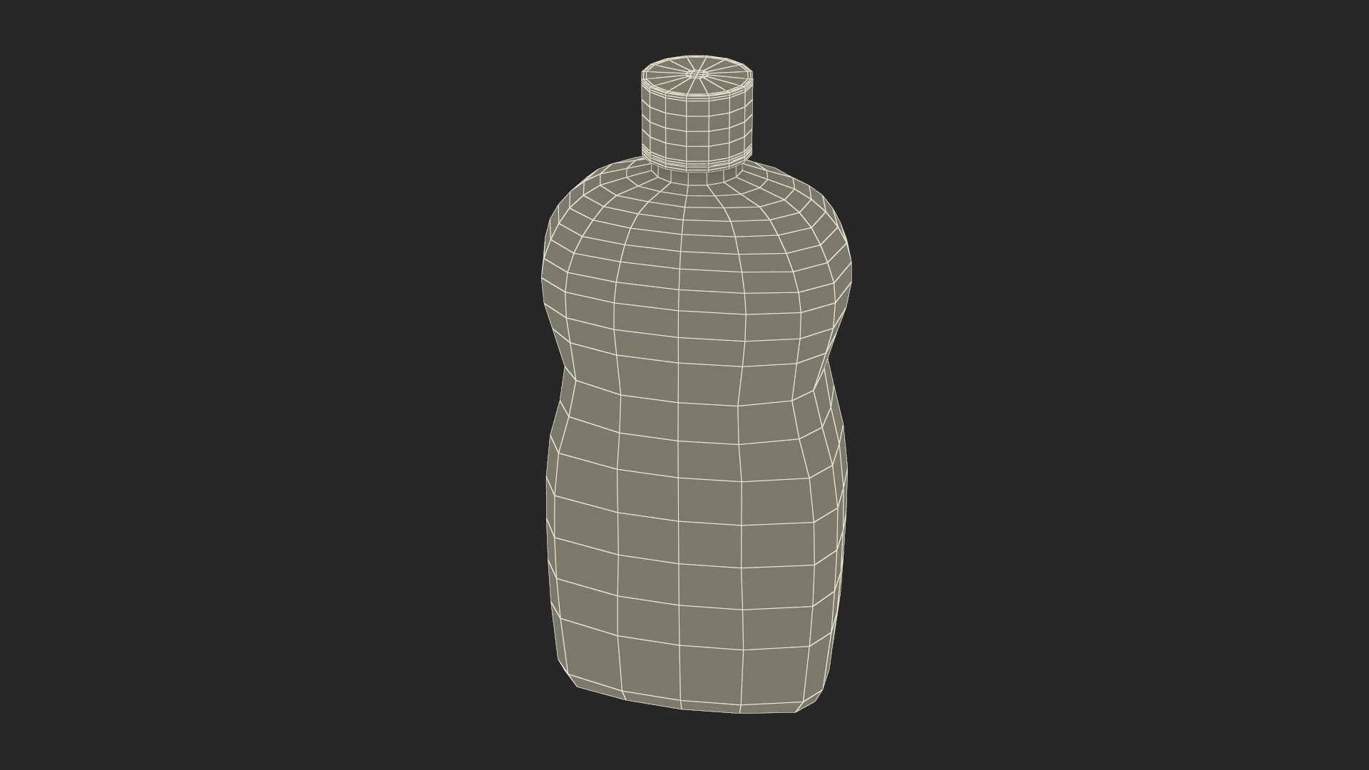 3D model Transparent Plastic Oil Bottle