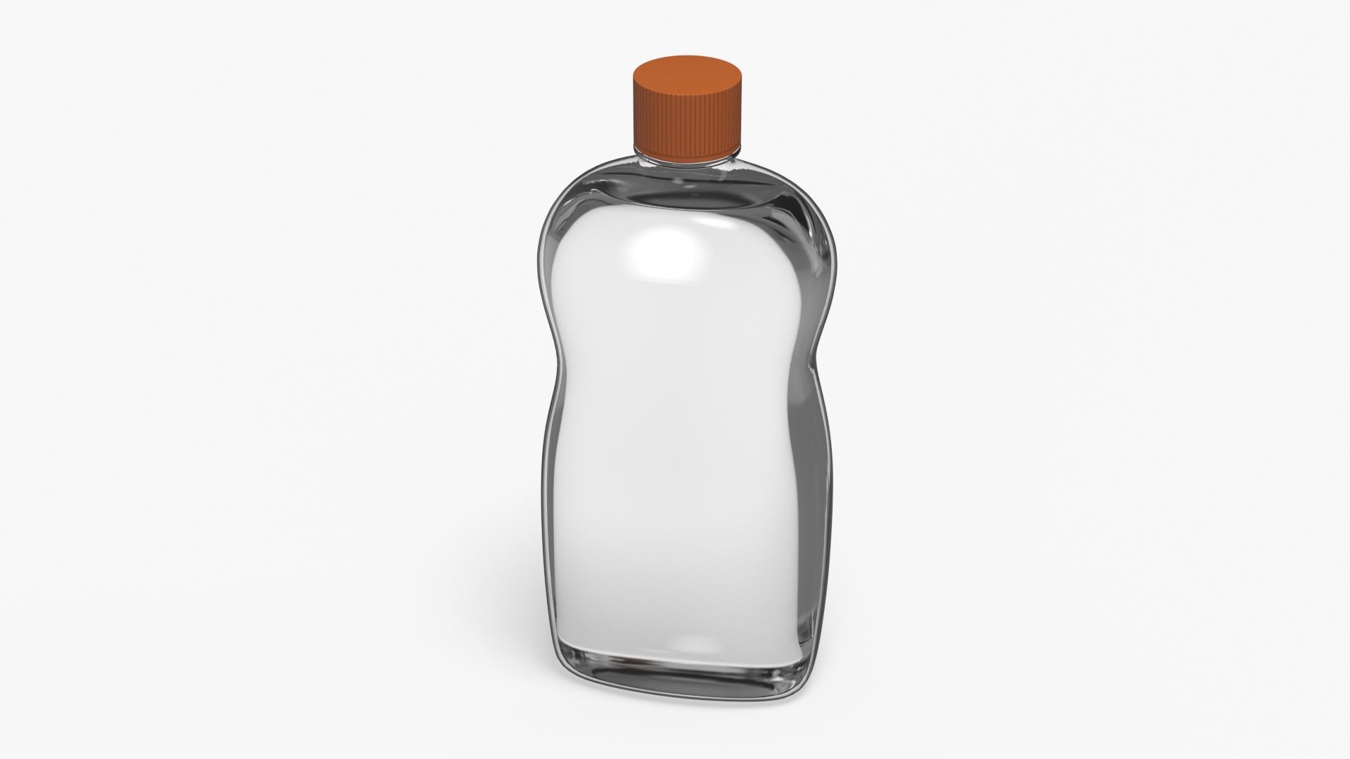 3D model Transparent Plastic Oil Bottle