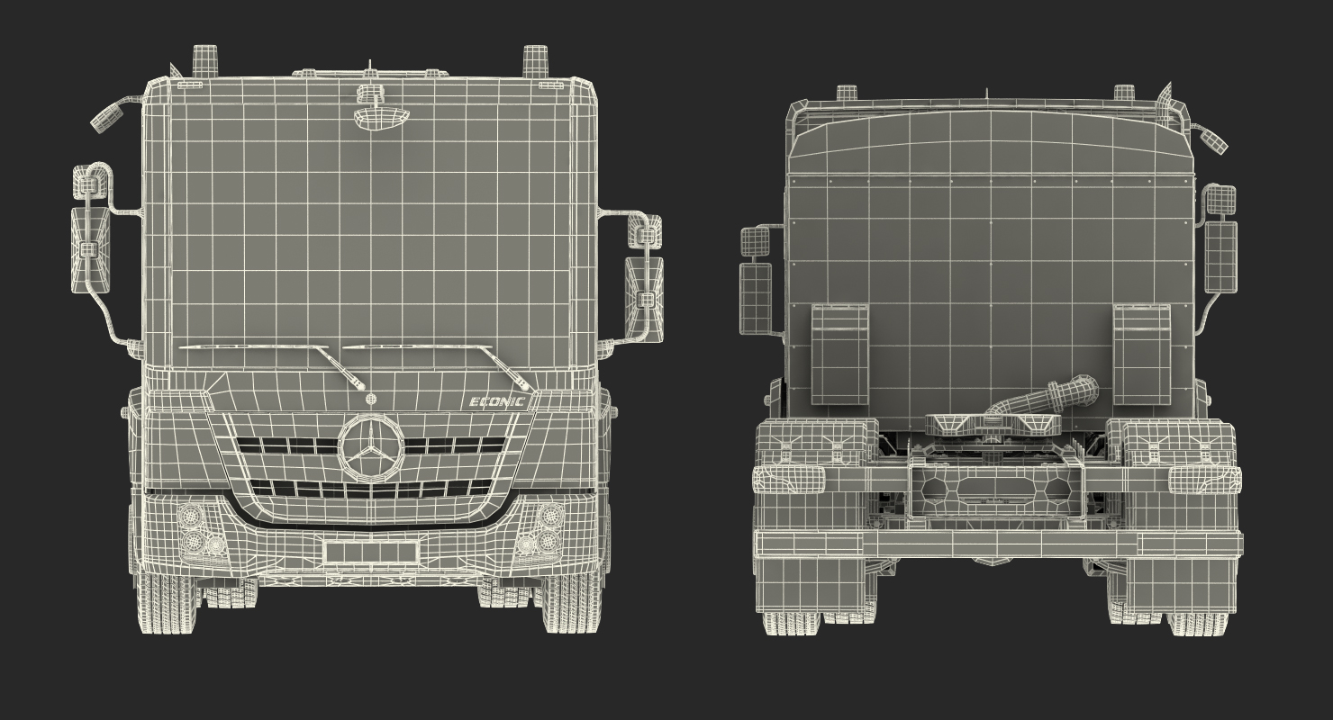 3D Mercedes-Benz Econic 2630 6x4 Rigged