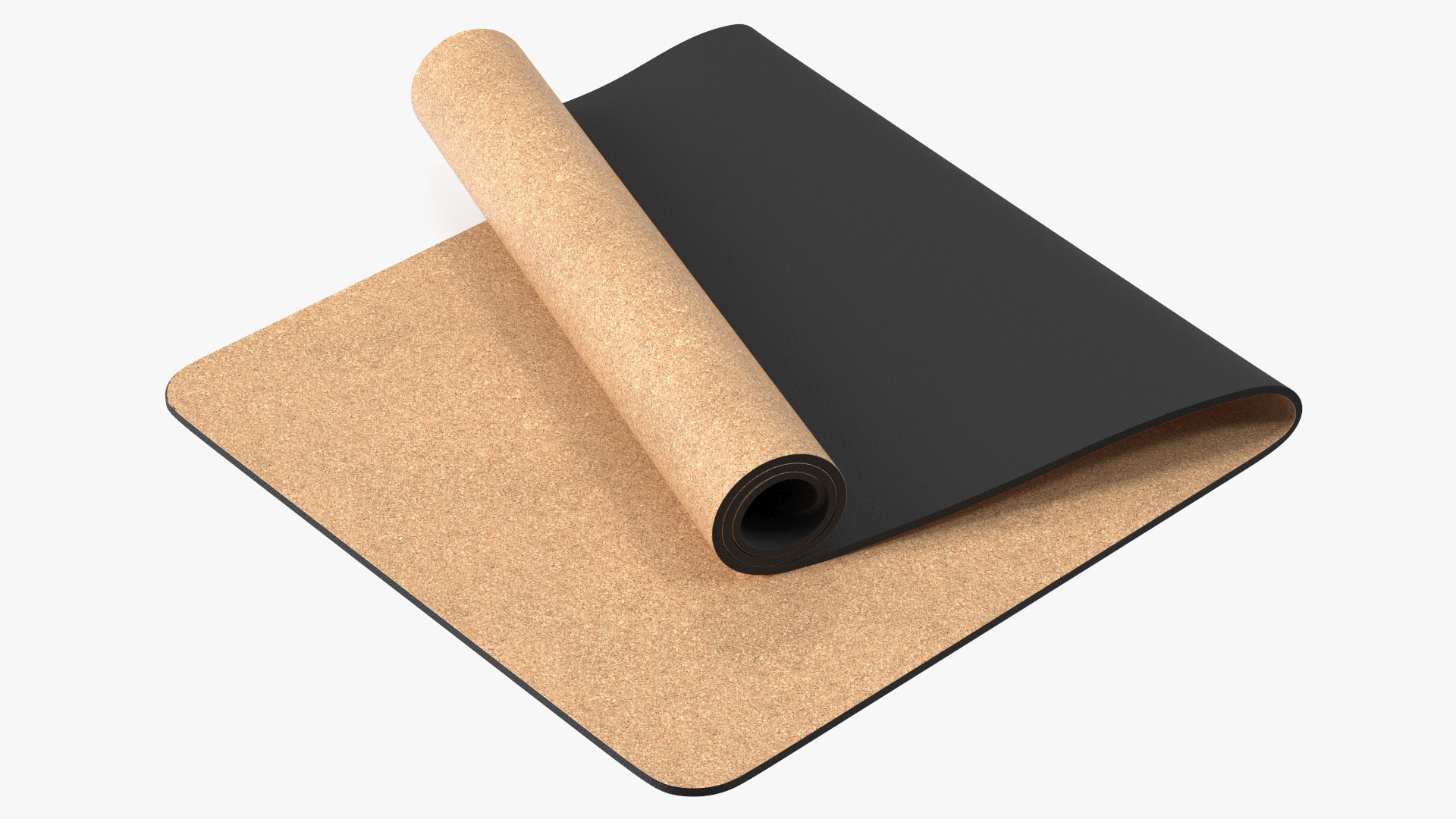 3D model Yoga Mat Folded Cork