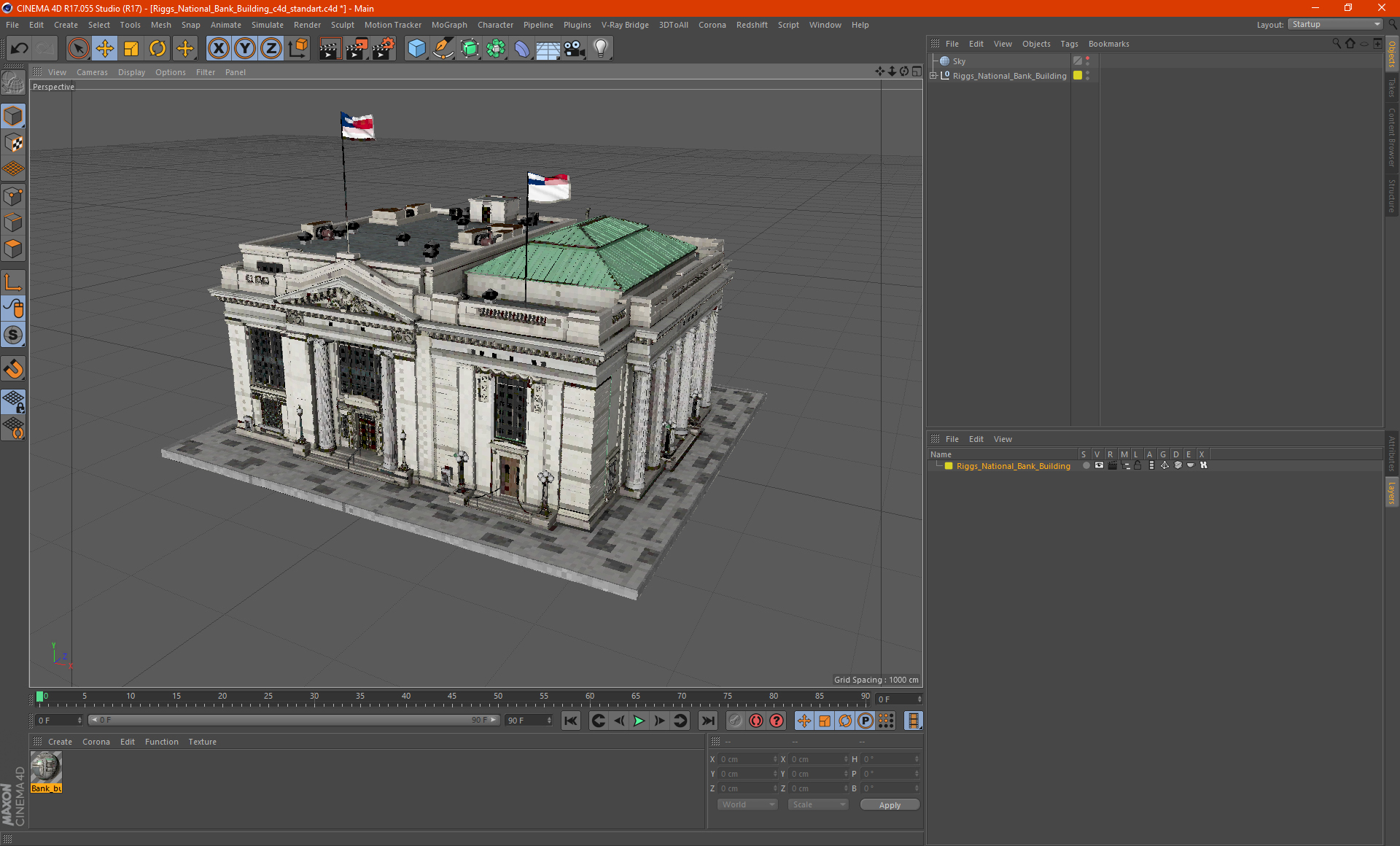 3D Riggs National Bank Building model