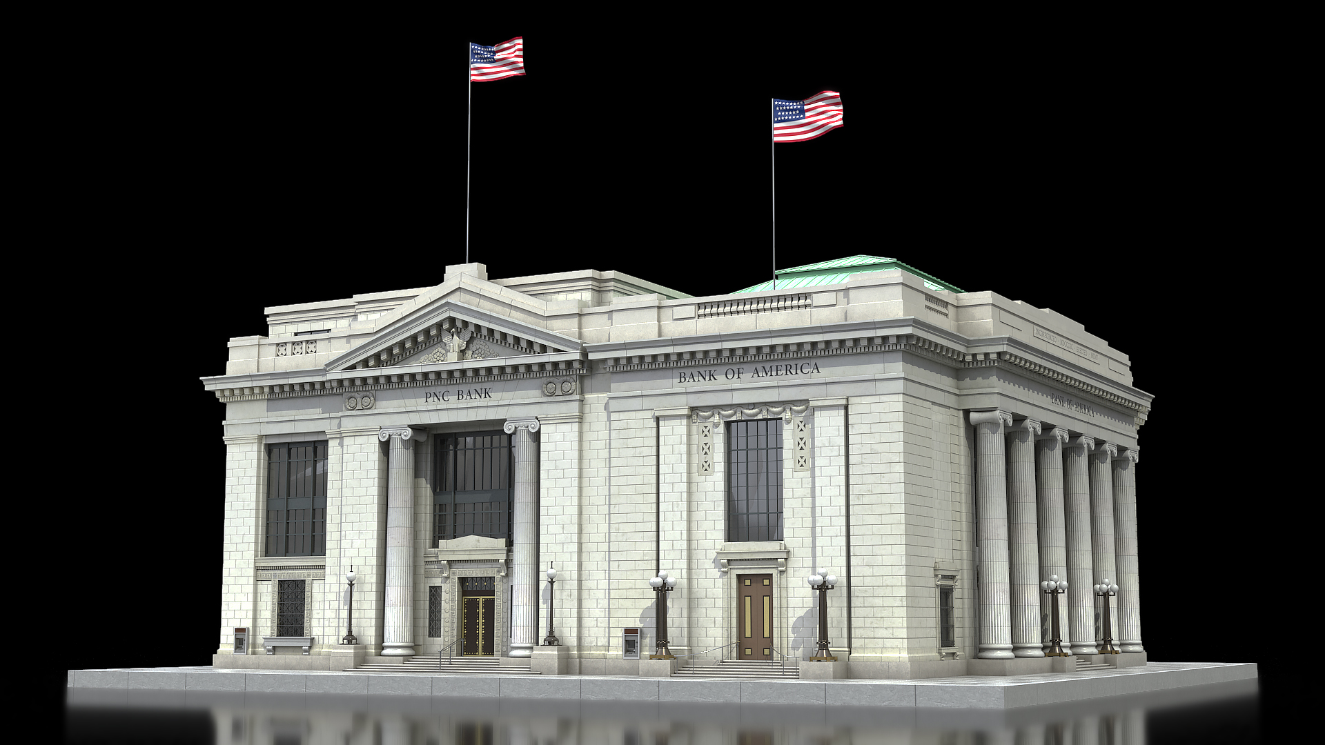 3D Riggs National Bank Building model