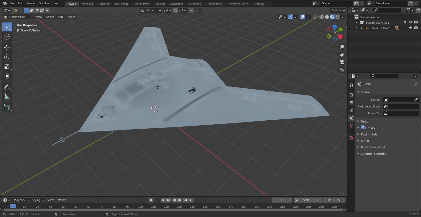 Stealth UCAV 3D