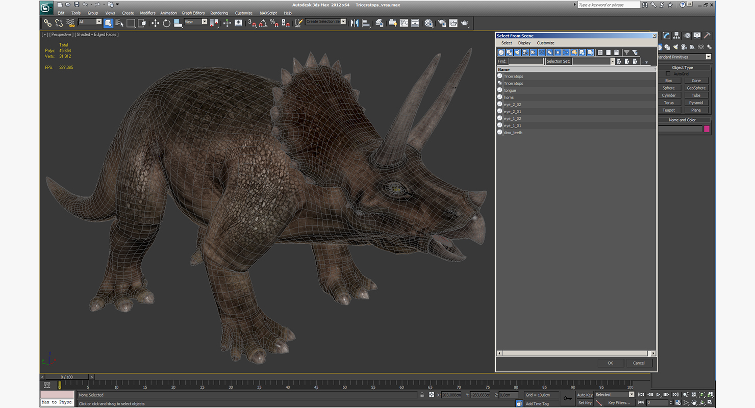 3D Triceratops