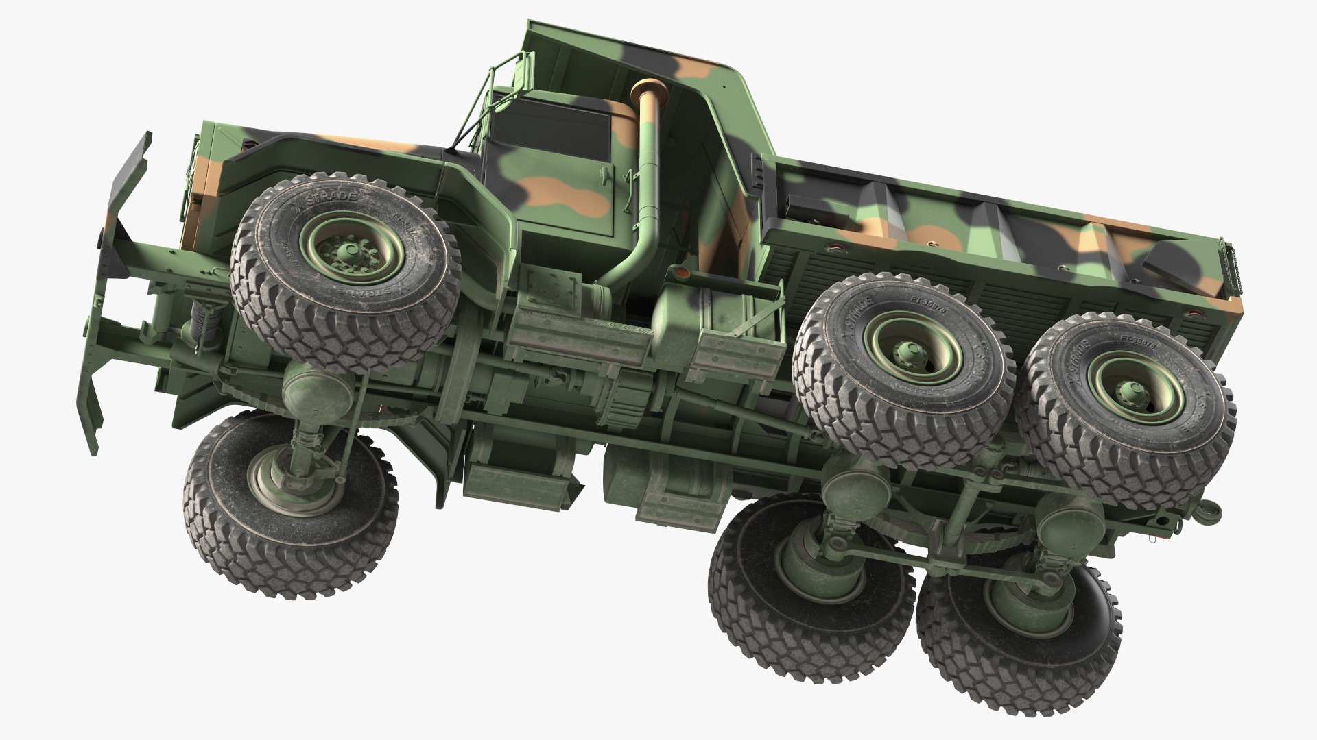 3D model M939 Military Dump Truck Green