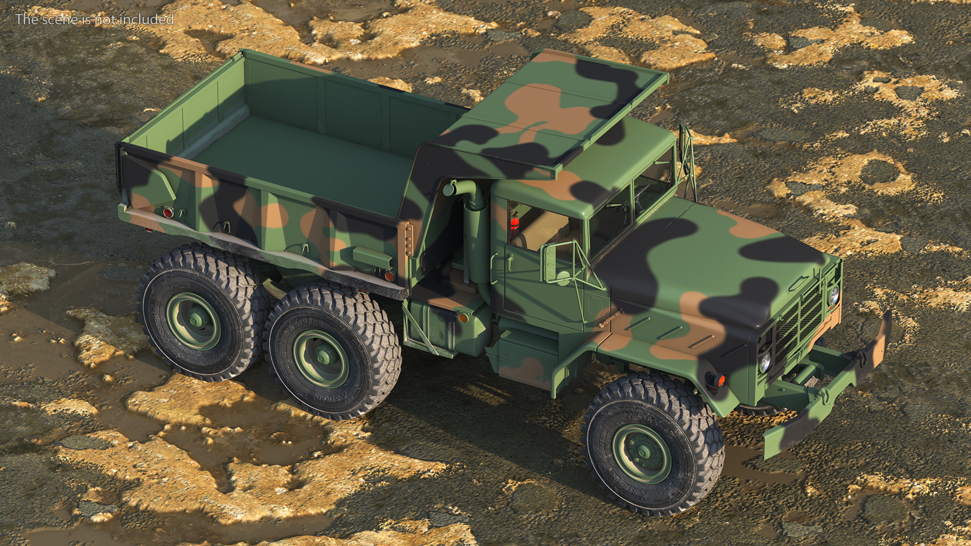 3D model M939 Military Dump Truck Green