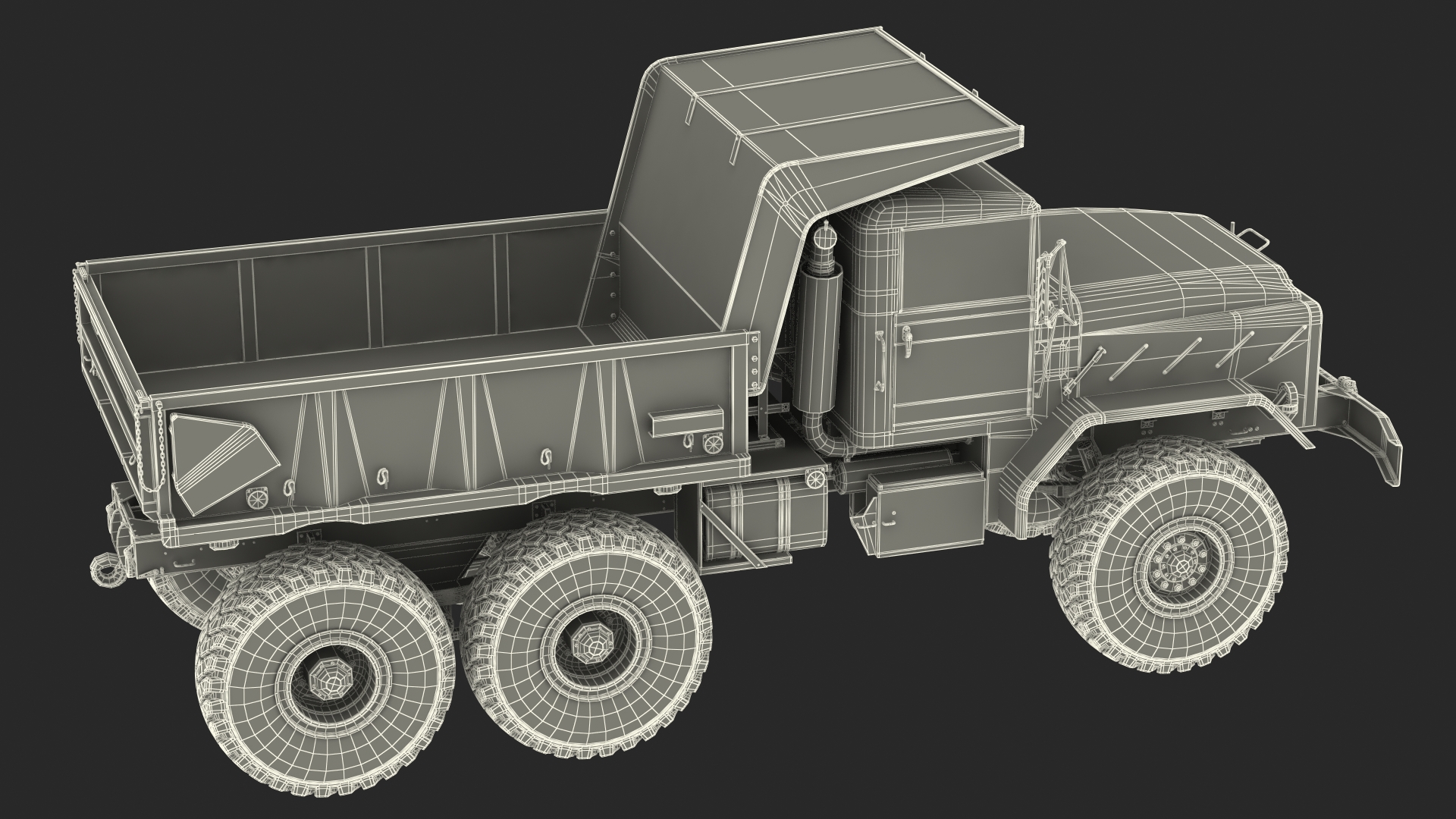 3D model M939 Military Dump Truck Green