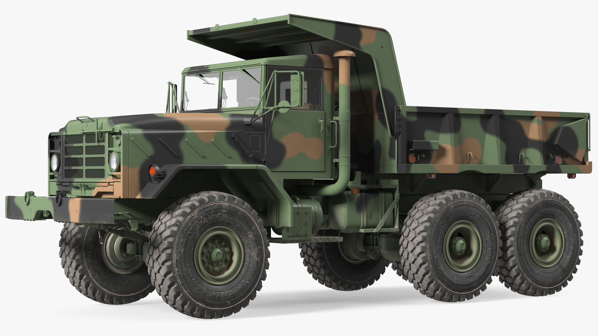 3D model M939 Military Dump Truck Green