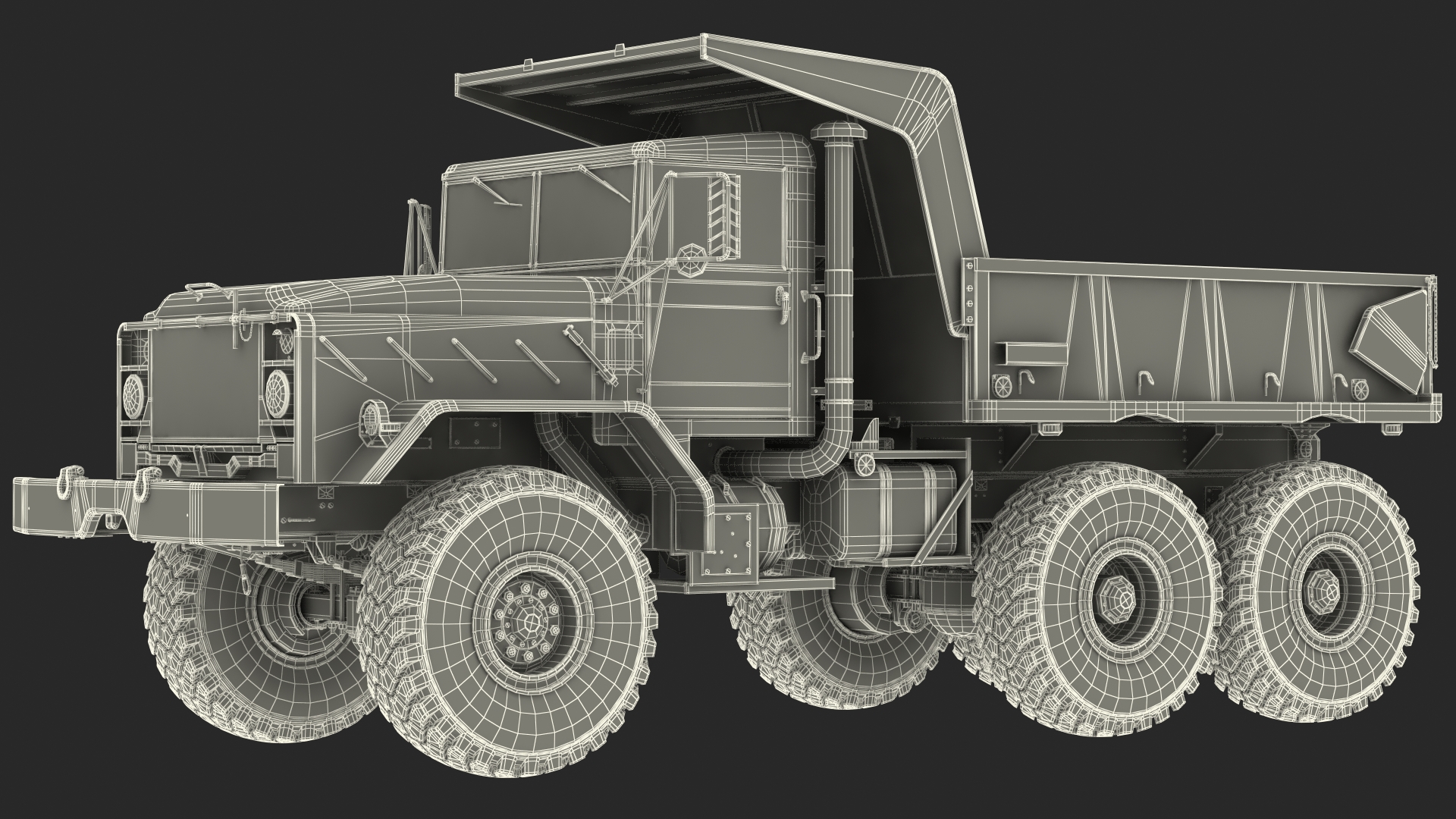 3D model M939 Military Dump Truck Green