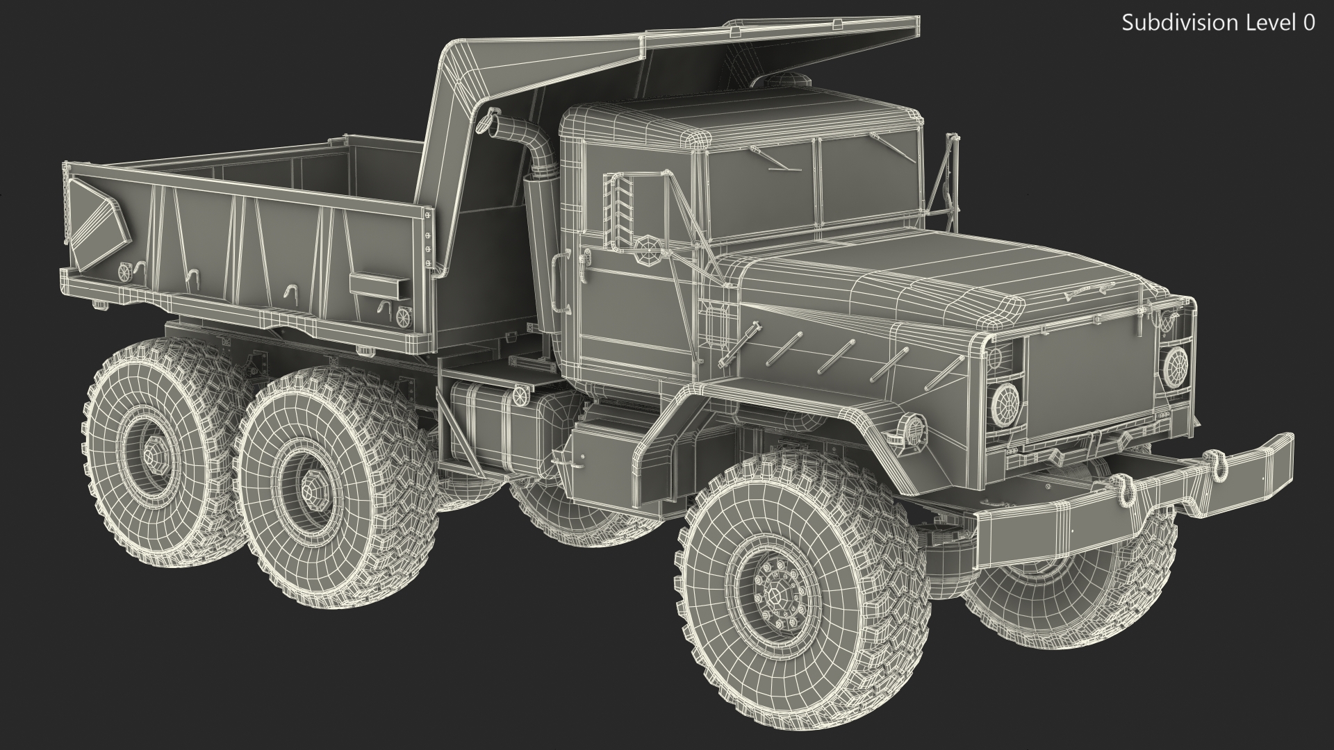 3D model M939 Military Dump Truck Green