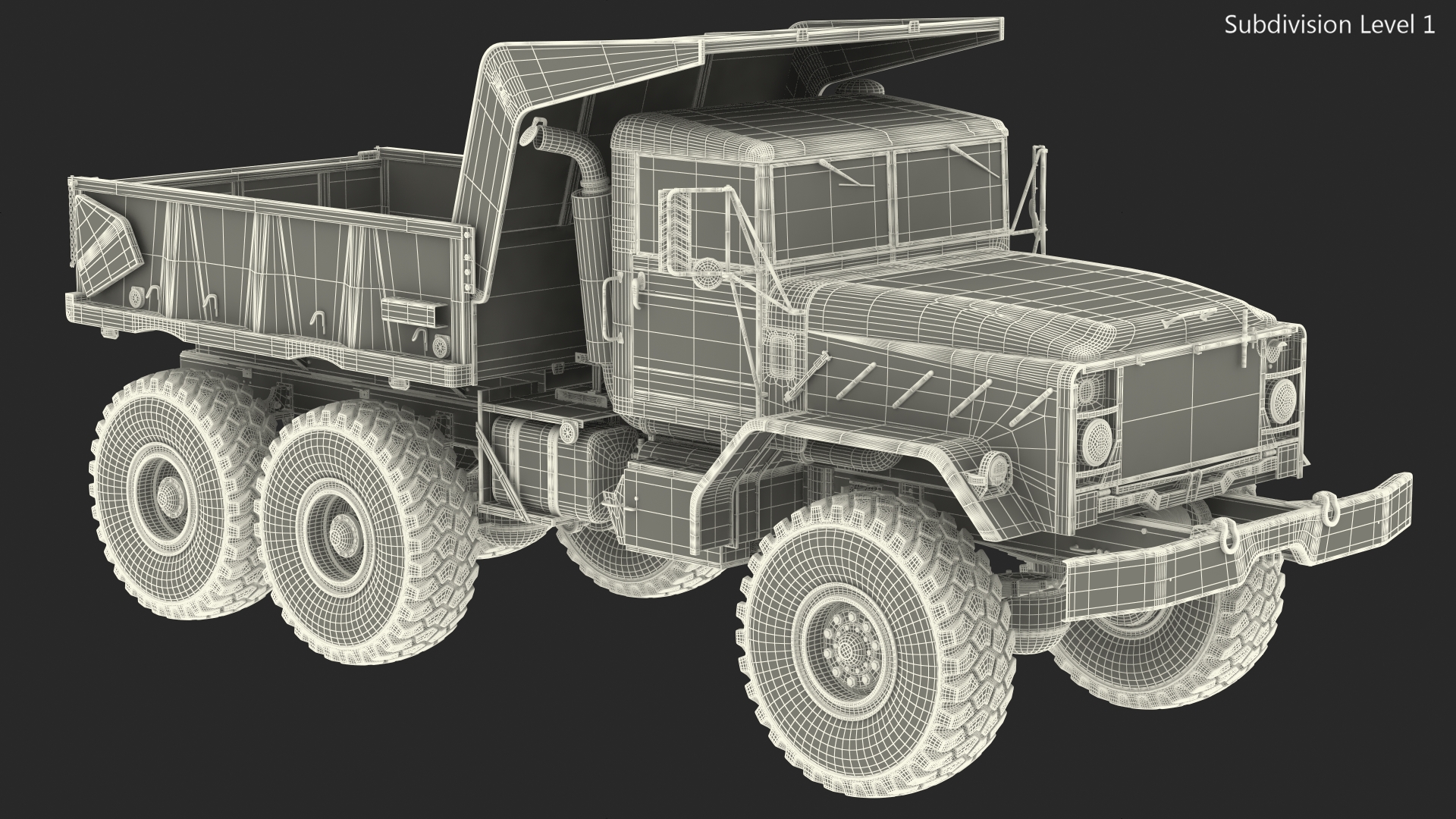 3D model M939 Military Dump Truck Green