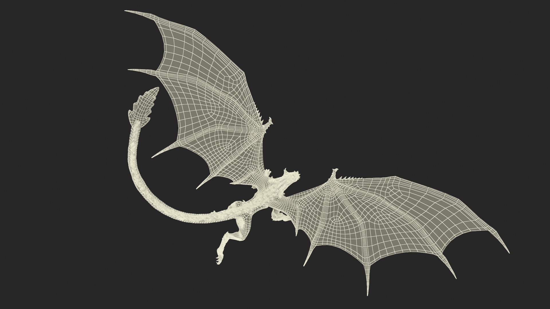 3D model Fantasy Winged Dragon Creature