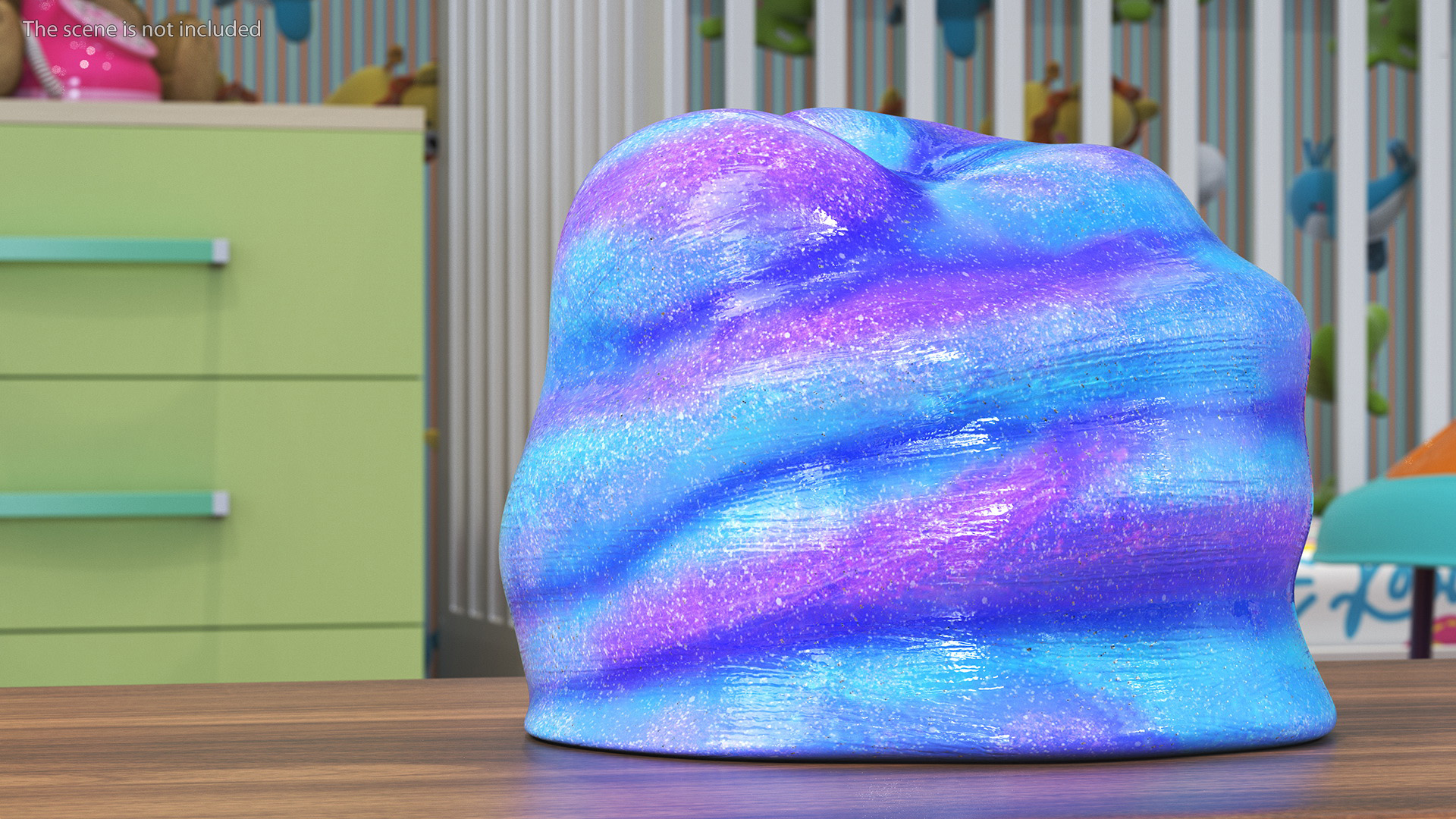 Blue Purple Toy Slimes 3D