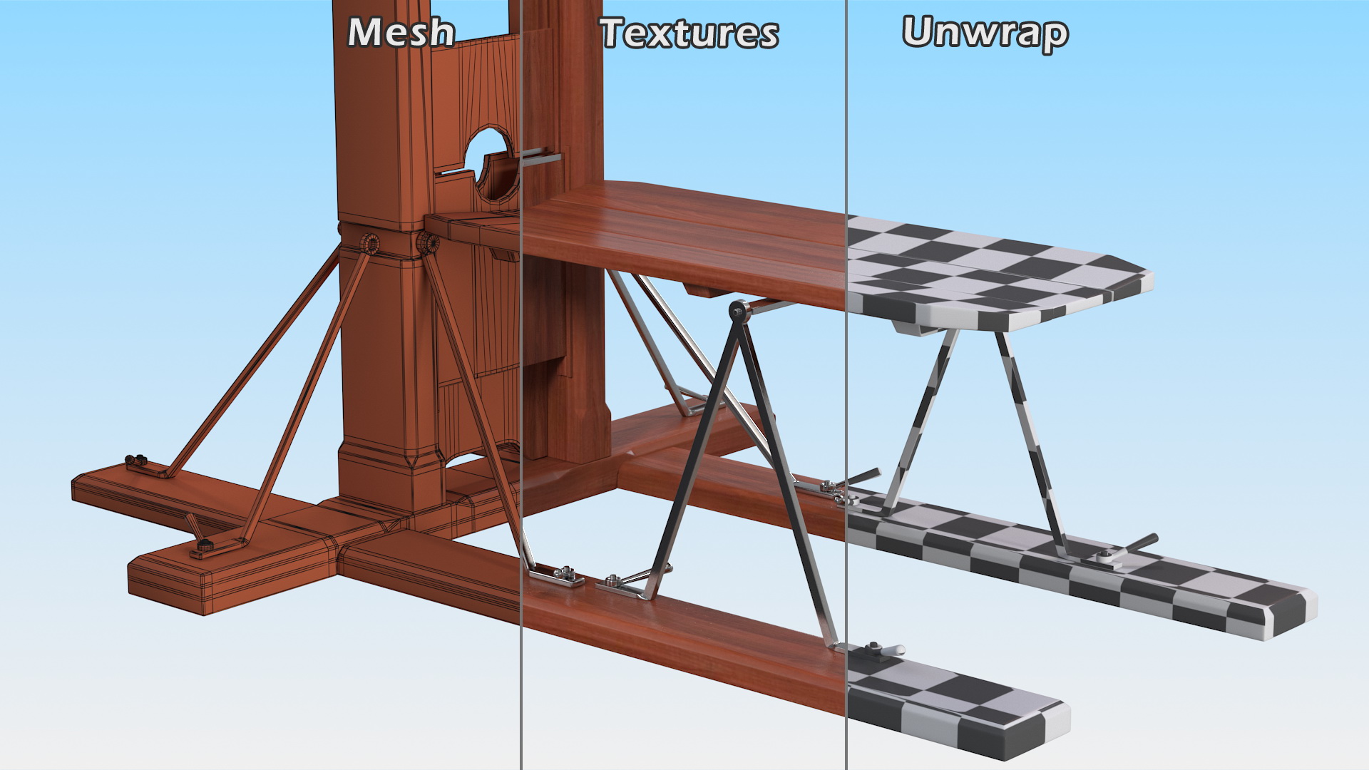 Vintage European Guillotine 3D