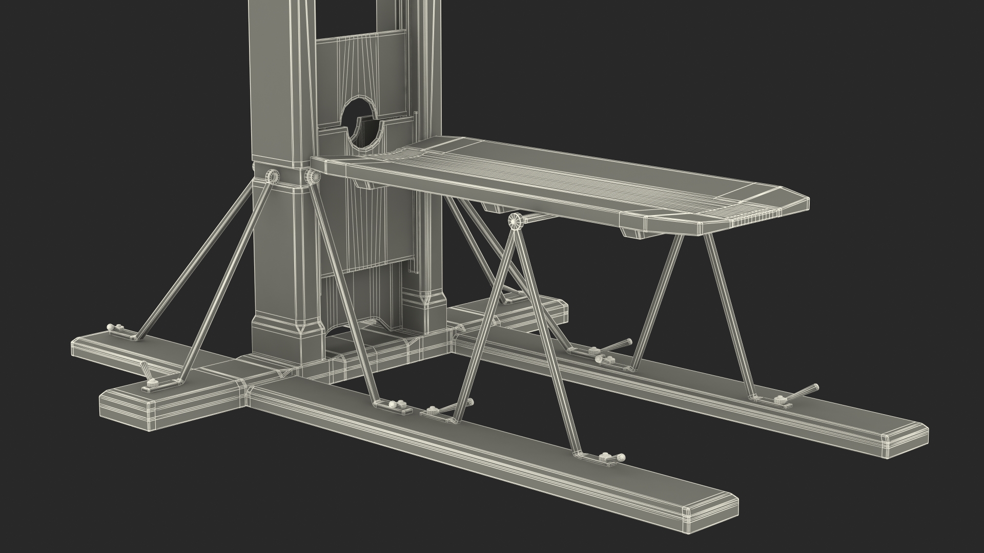 Vintage European Guillotine 3D