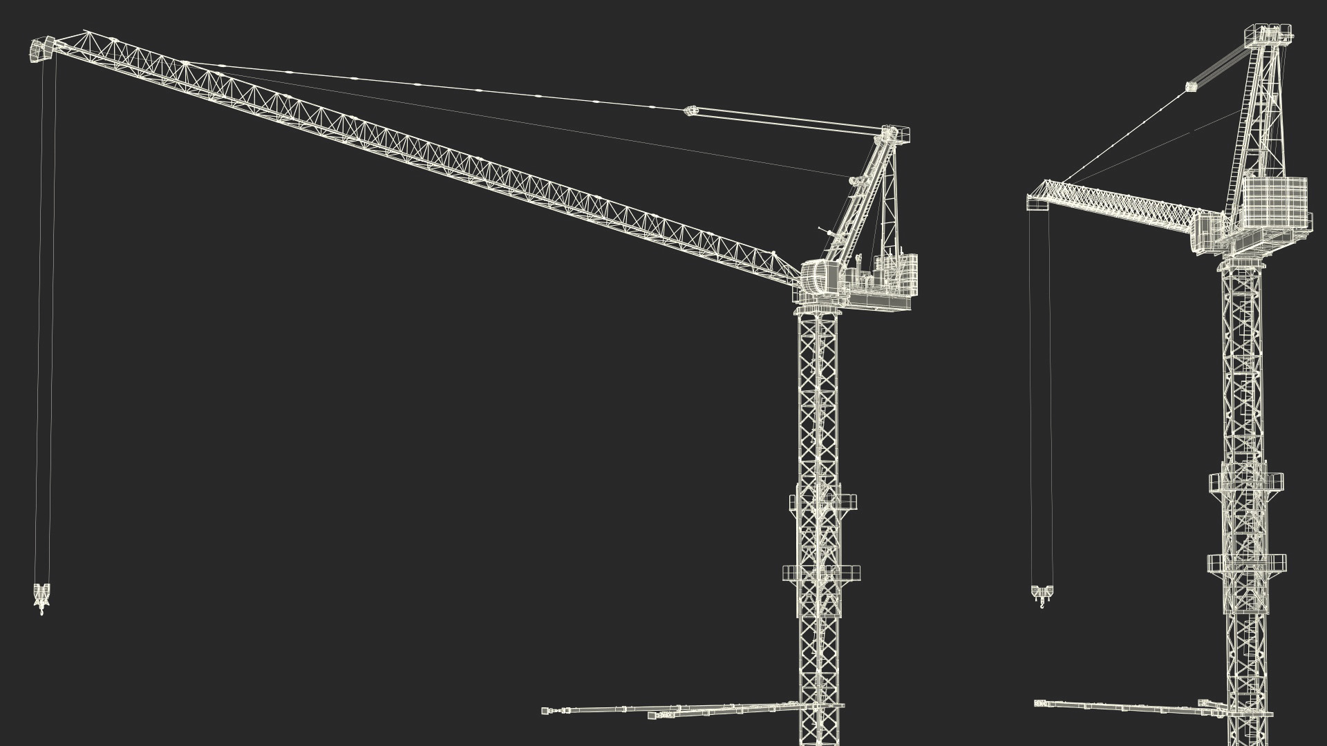 3D Tower Crane Rigged model