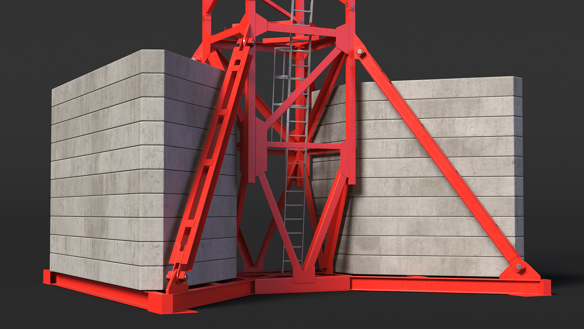 3D Tower Crane Rigged model