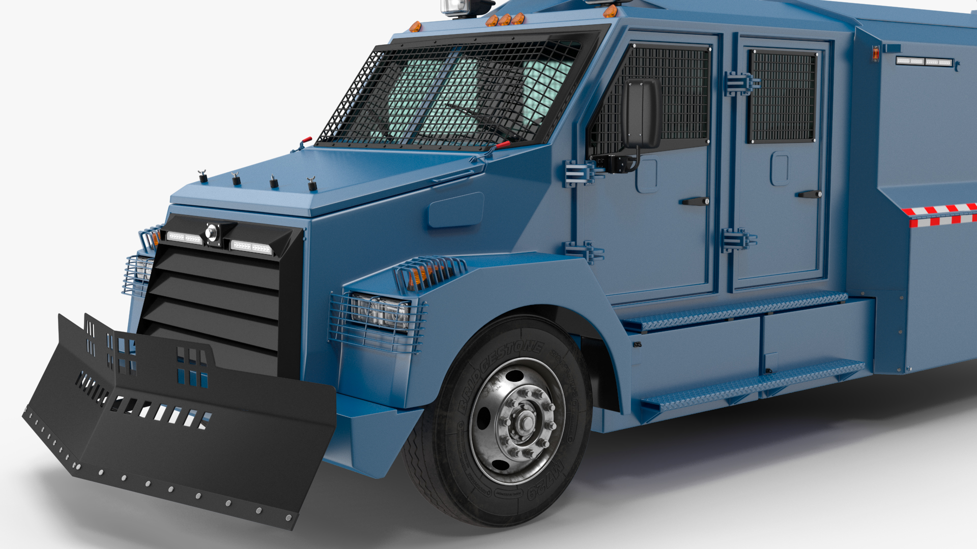 3D Armored Riot Control Vehicle Blue model