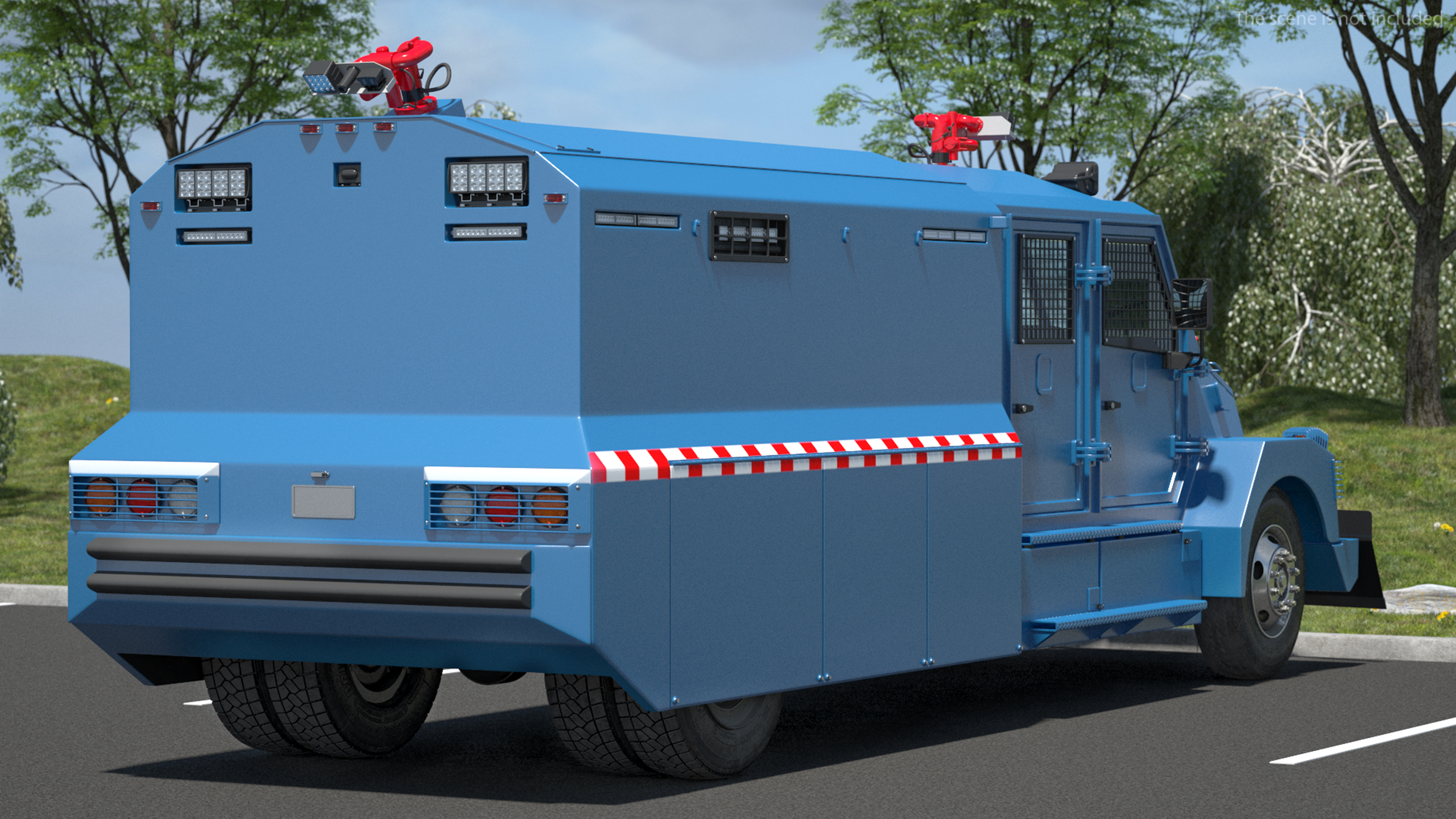 3D Armored Riot Control Vehicle Blue model