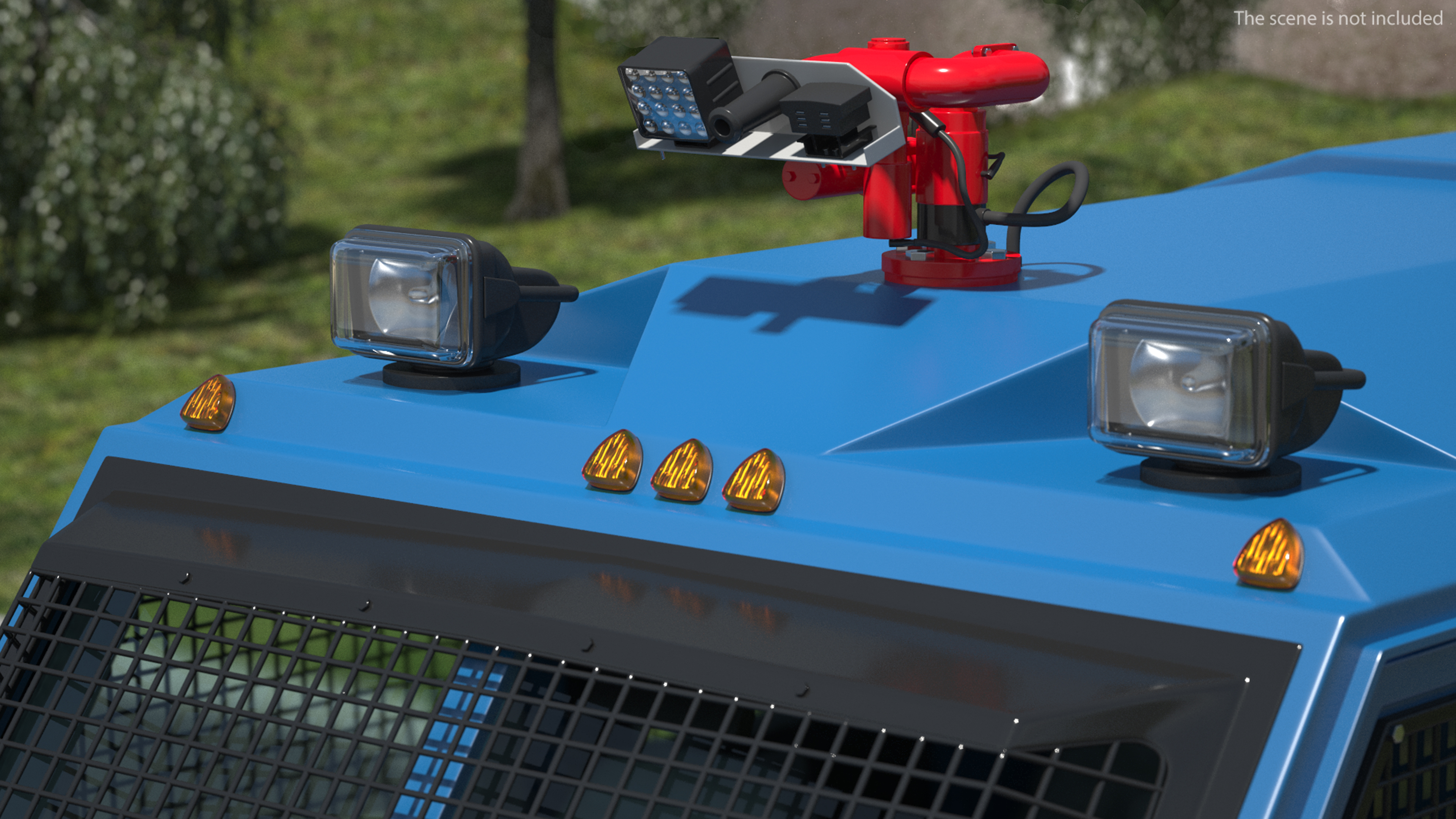 3D Armored Riot Control Vehicle Blue model