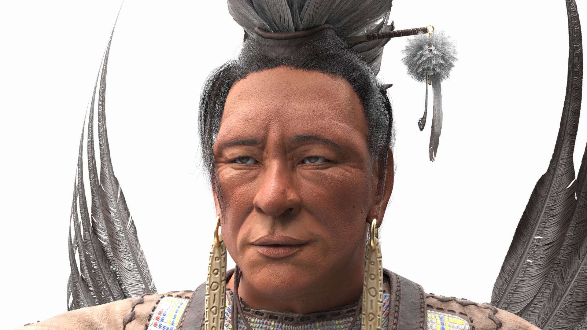 American Indian Rigged 3D