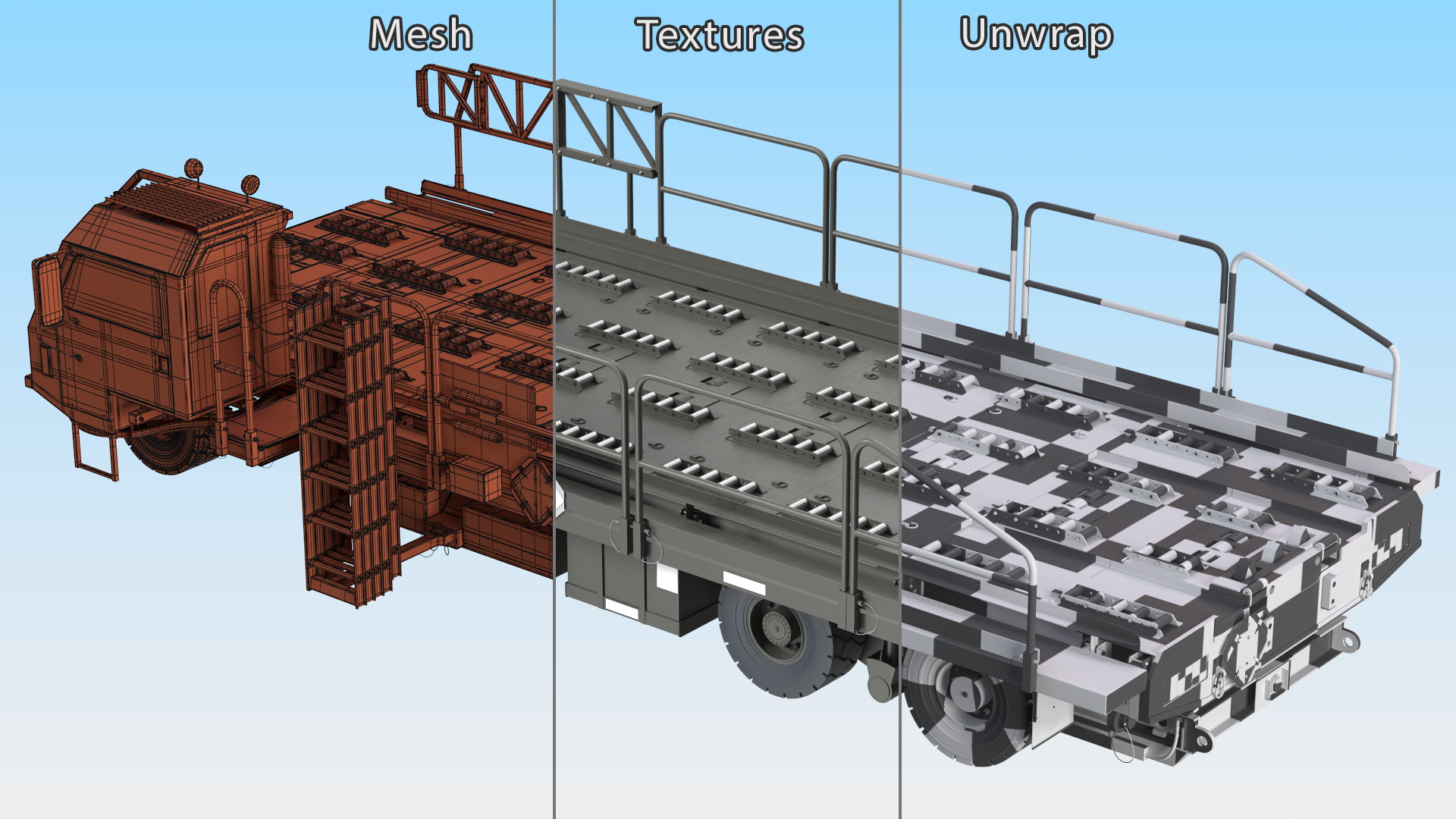 Defense Aircraft Loader New Rigged 3D model