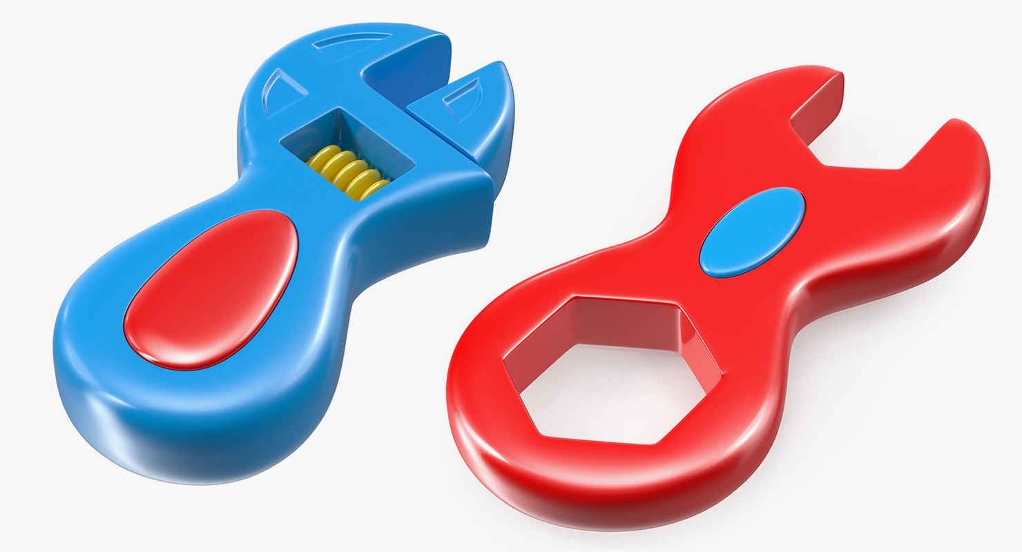 Plastic Toy Tools 3D