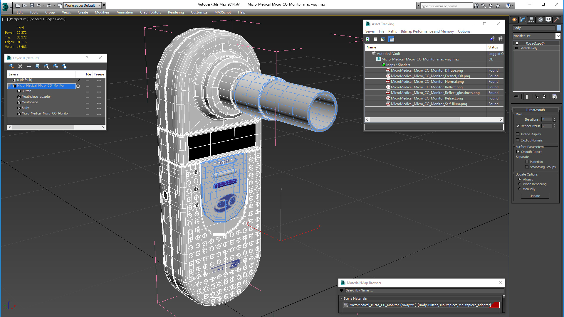 3D model Micro Medical Micro CO Monitor