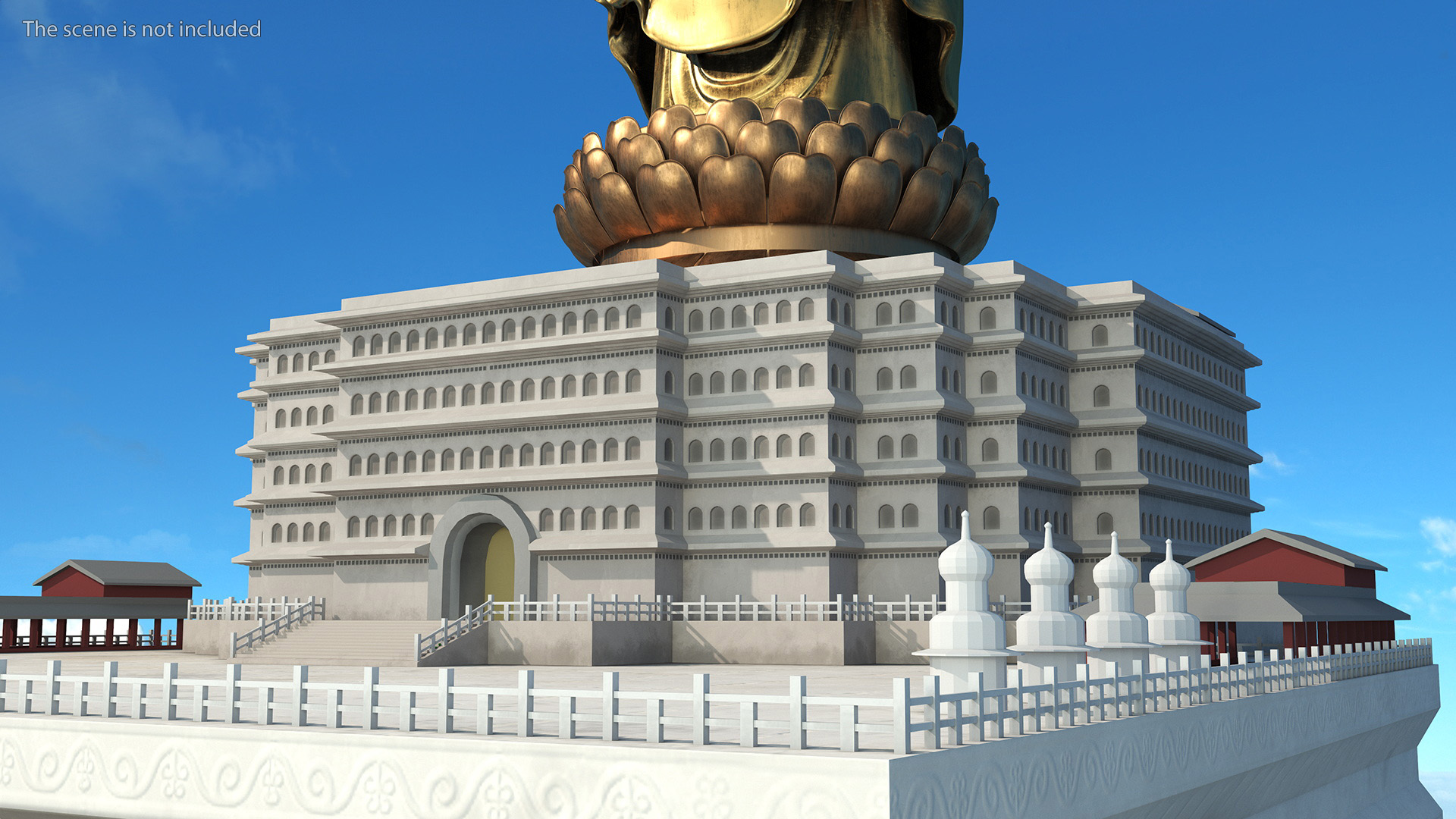 3D model Spring Temple Buddha