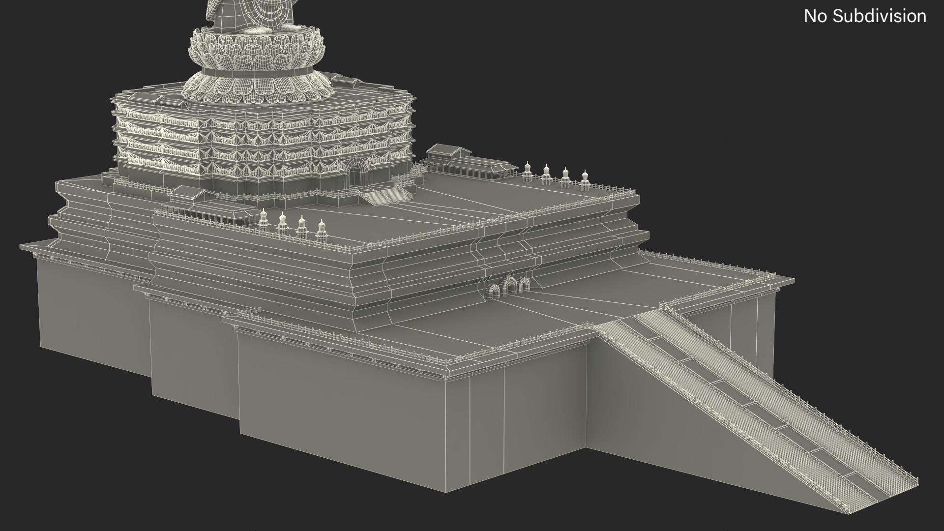 3D model Spring Temple Buddha