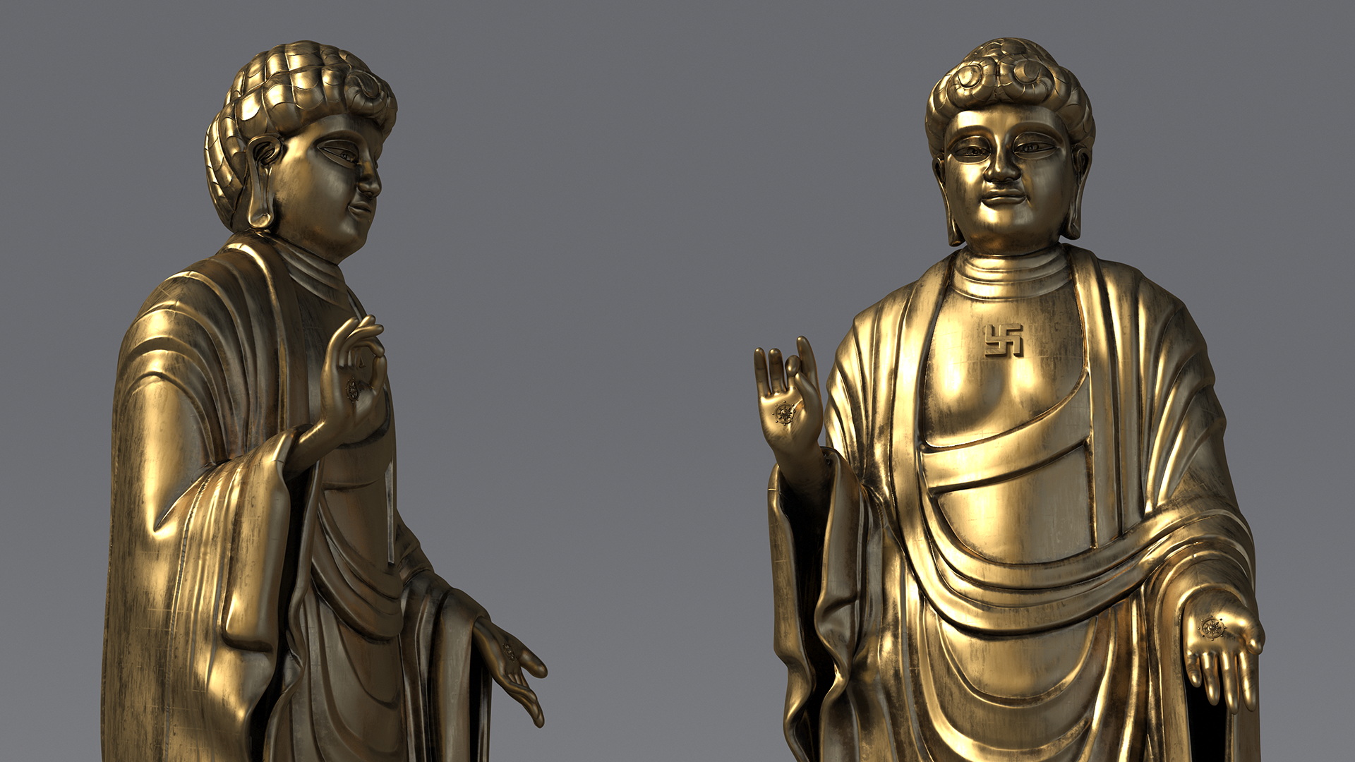 3D model Spring Temple Buddha