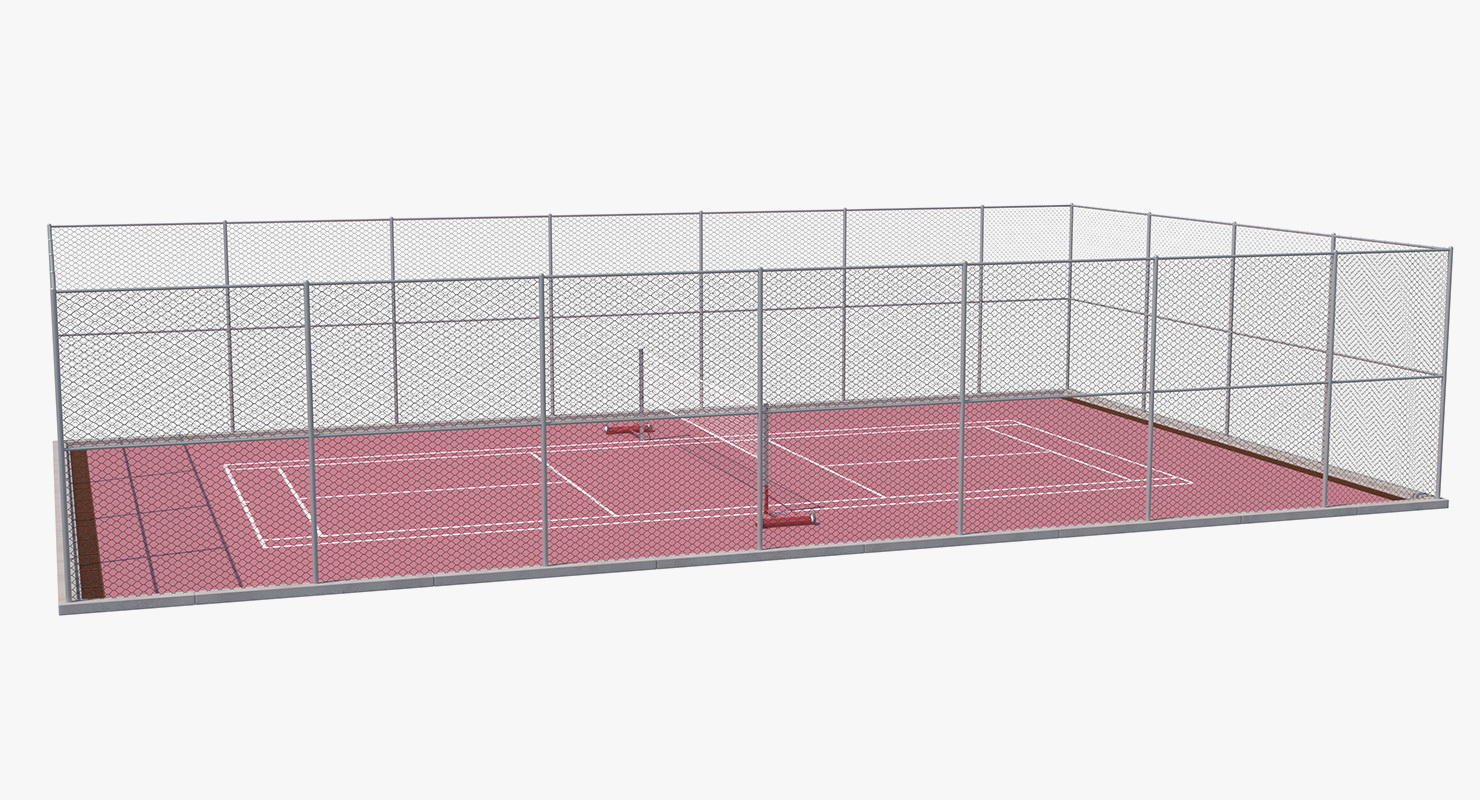 3D Outdoor Badminton Court model