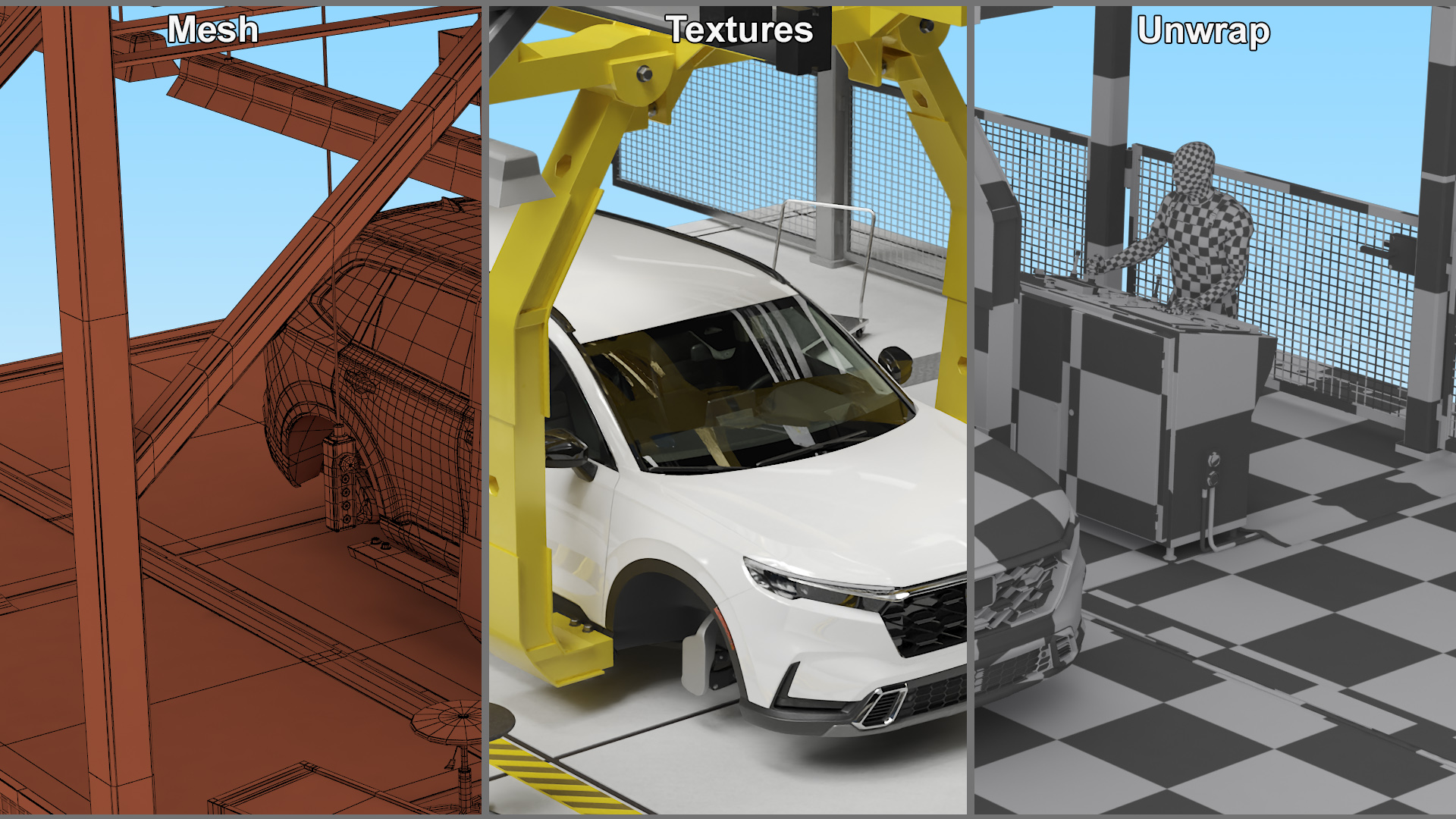 3D model Honda Body Conveyor and Worker