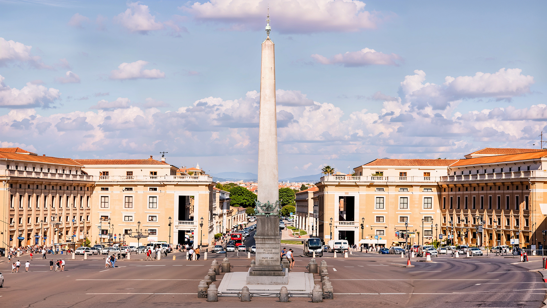 3D Vatican Obelisk with Railing model