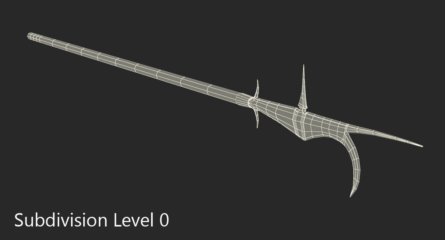 3D model Guisarme Pole Weapon