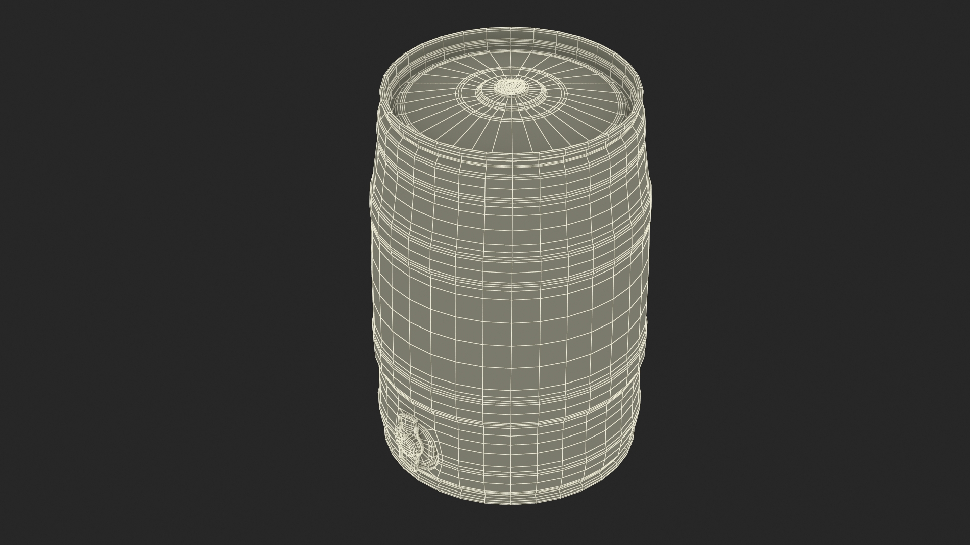 Metal Beer Keg with Logo 3D model