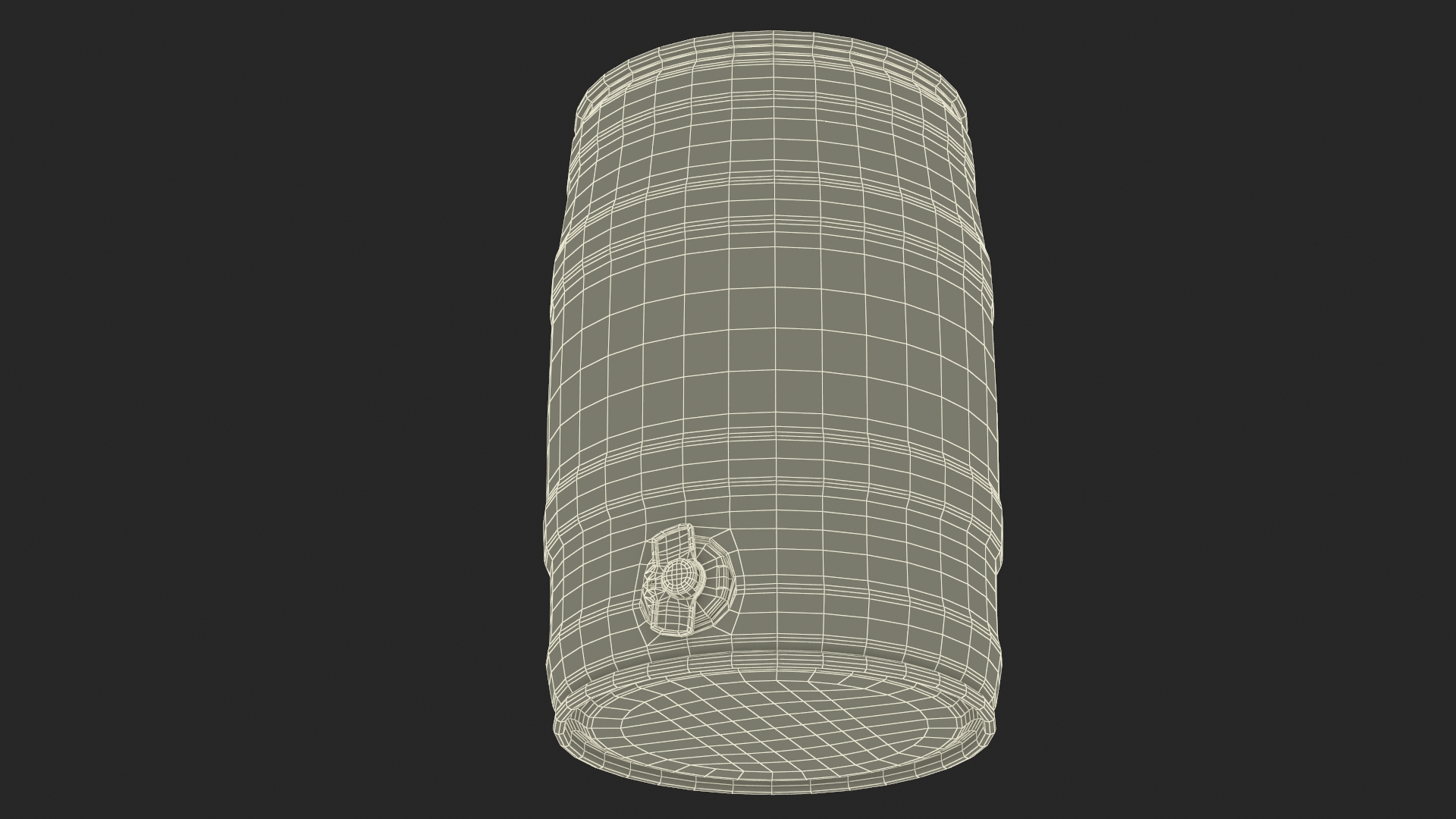 Metal Beer Keg with Logo 3D model