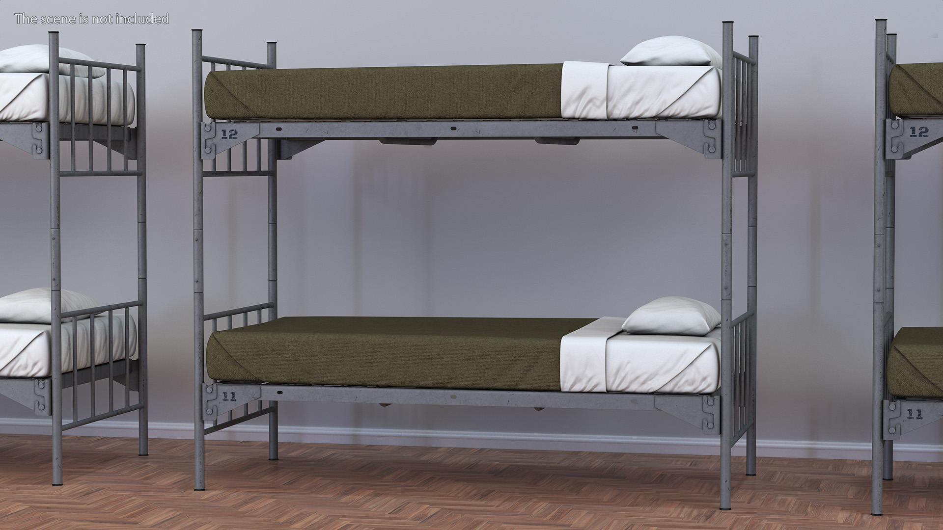 Military Bunk Bed Worn 3D