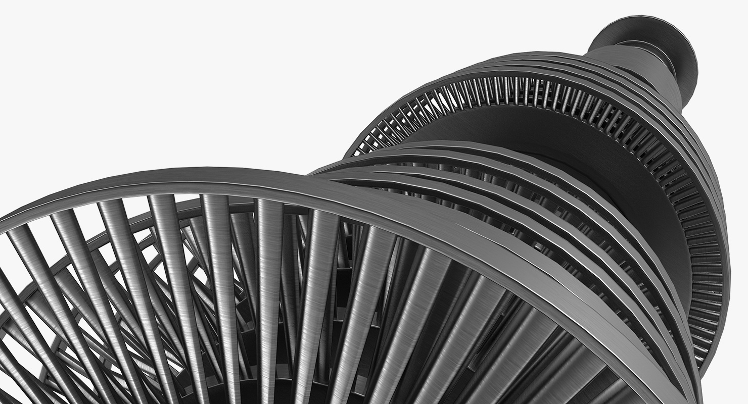 Steam Turbine Rotor 3D model