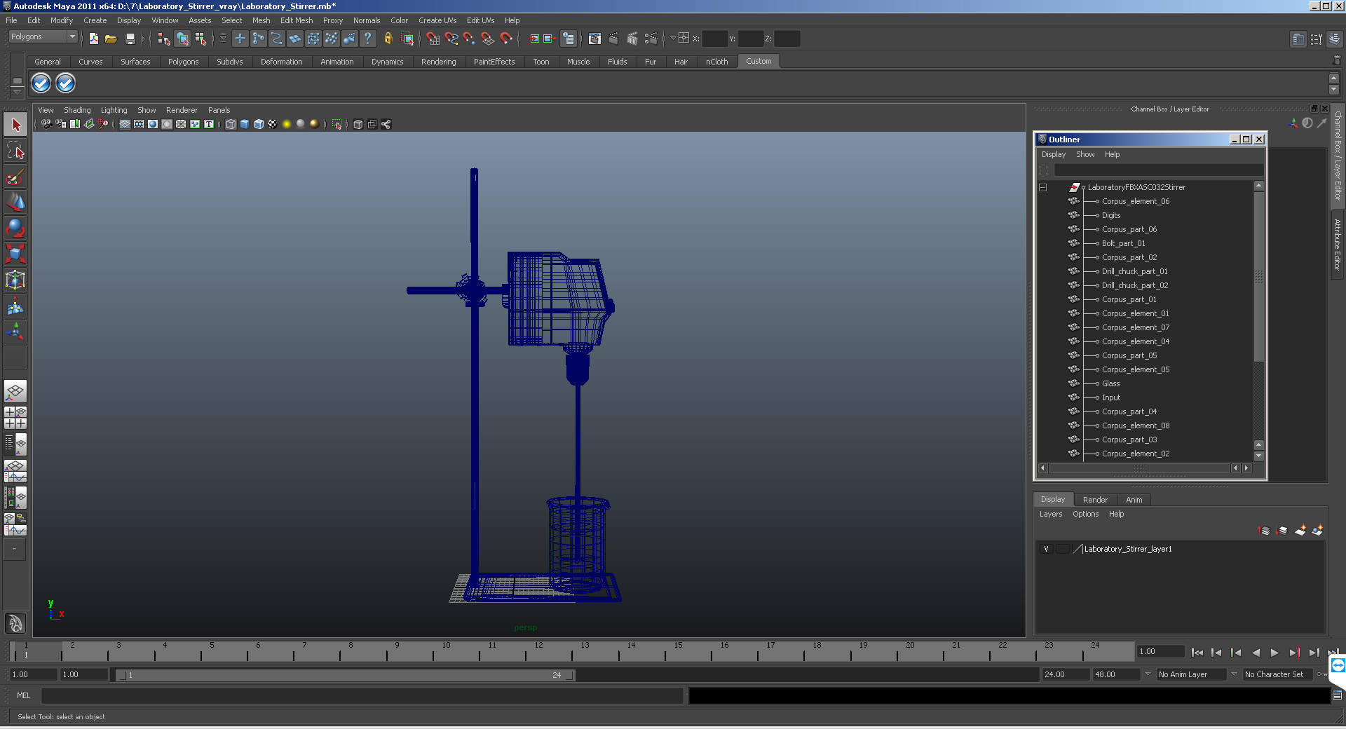 Digital Overhead Stirrer SCILOGEX OS20S 3D model