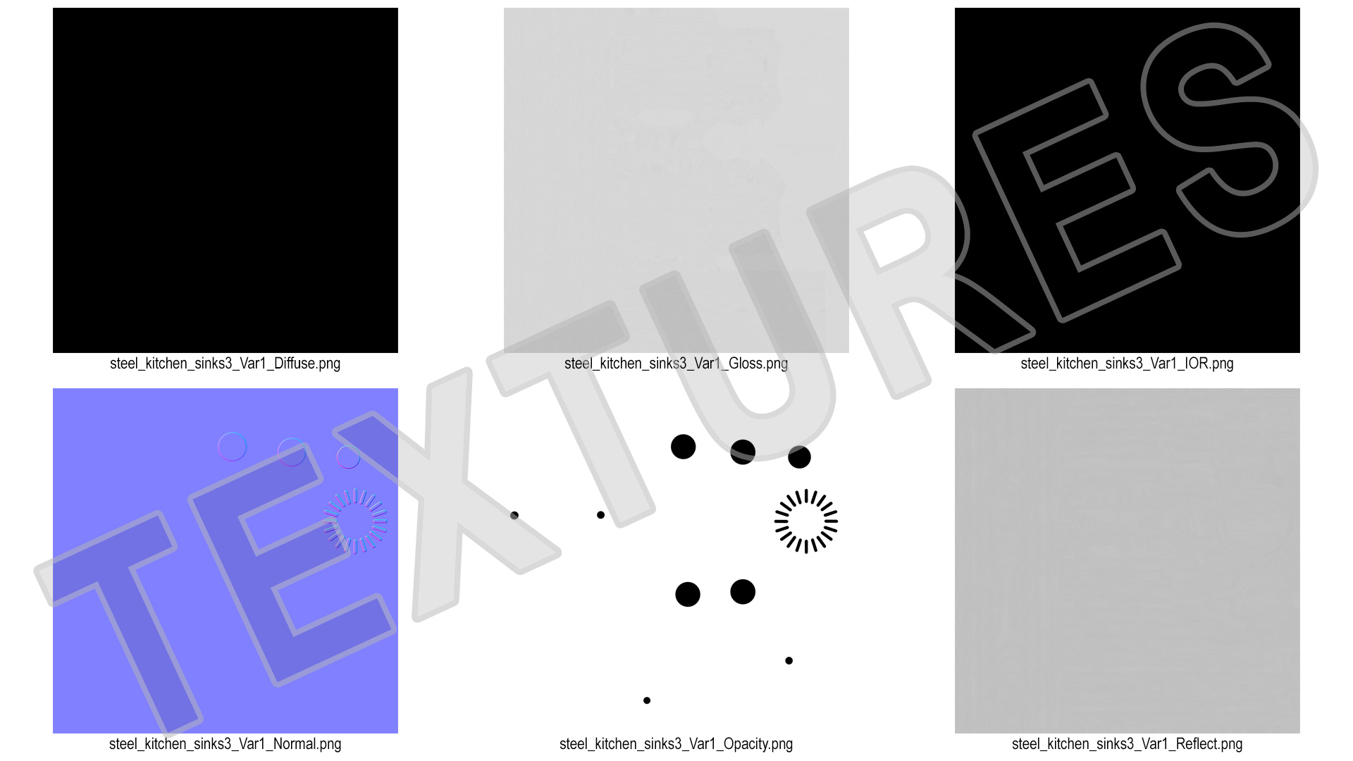 3D model Undermount Double Bowl Kitchen Sink