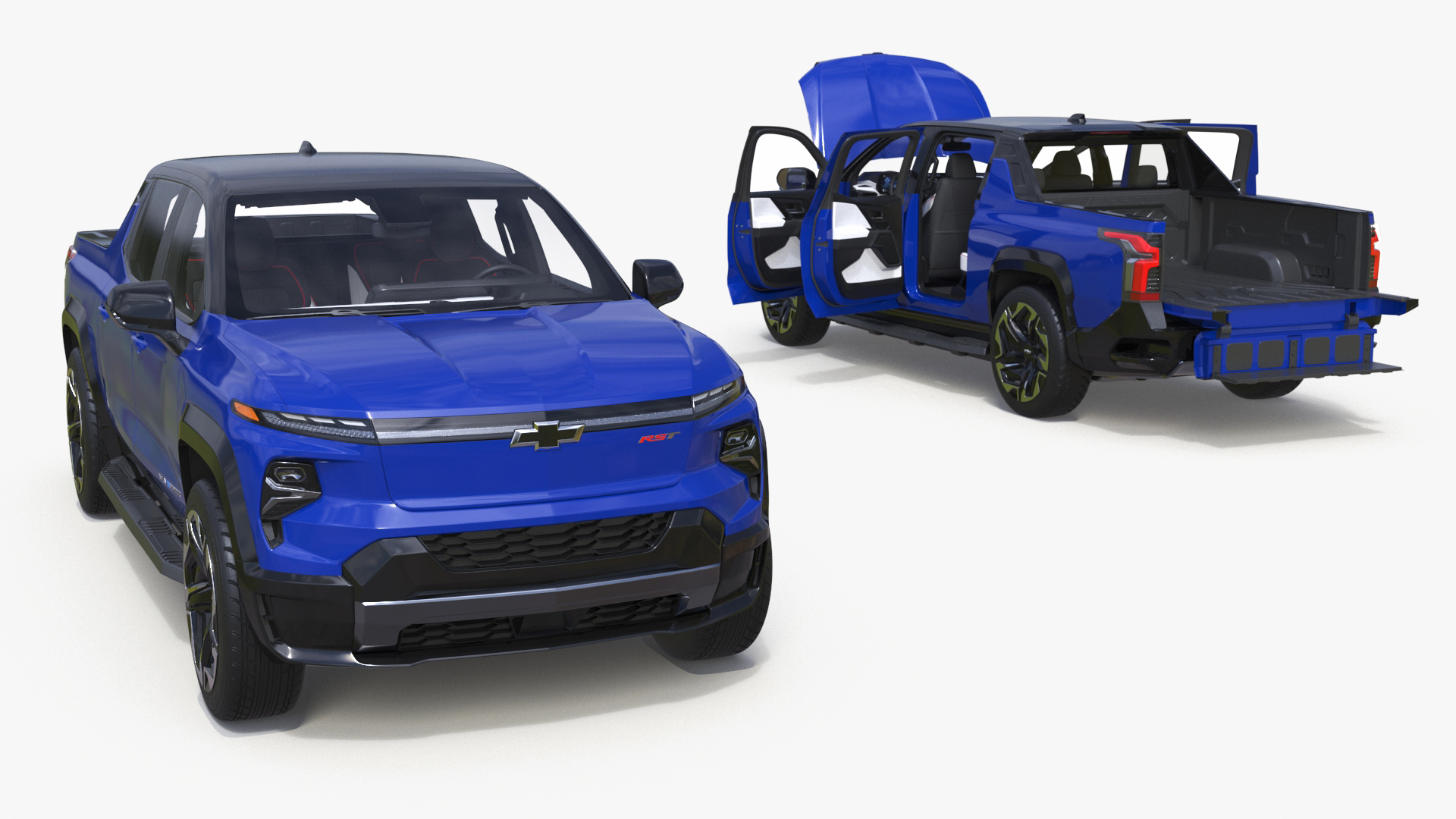 2024 Chevrolet Silverado EV RST Blue Simplified 3D