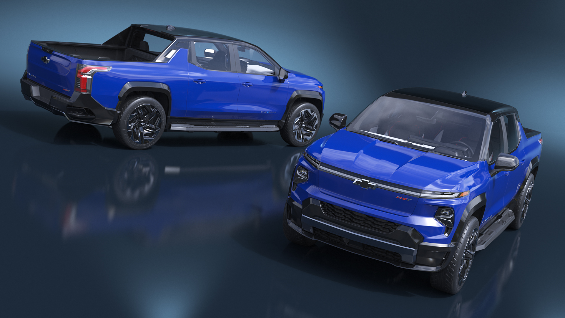 2024 Chevrolet Silverado EV RST Blue Simplified 3D