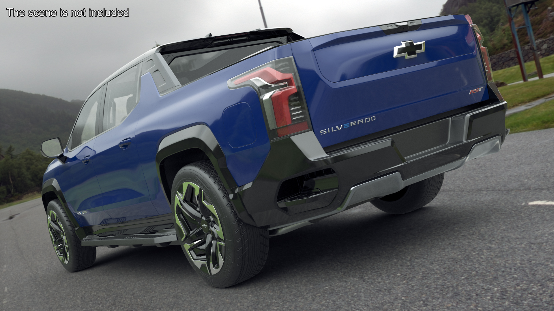 2024 Chevrolet Silverado EV RST Blue Simplified 3D