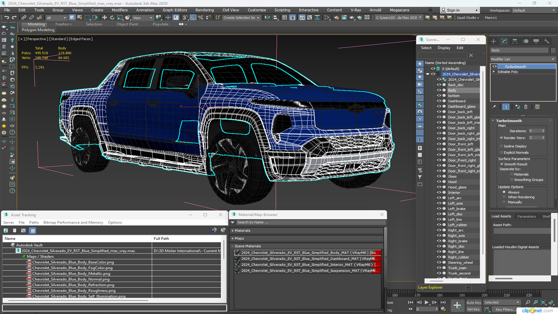 2024 Chevrolet Silverado EV RST Blue Simplified 3D