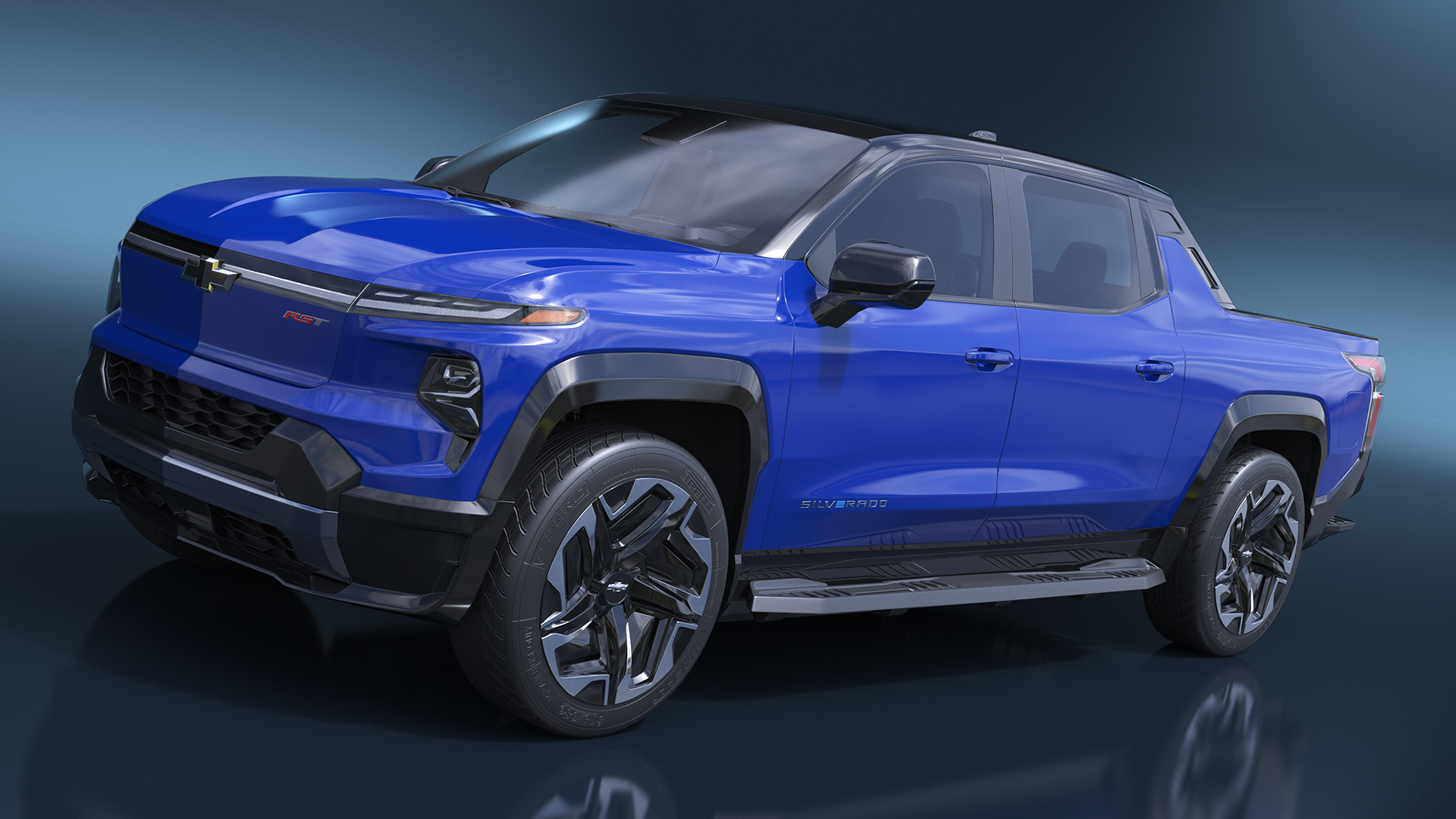 2024 Chevrolet Silverado EV RST Blue Simplified 3D