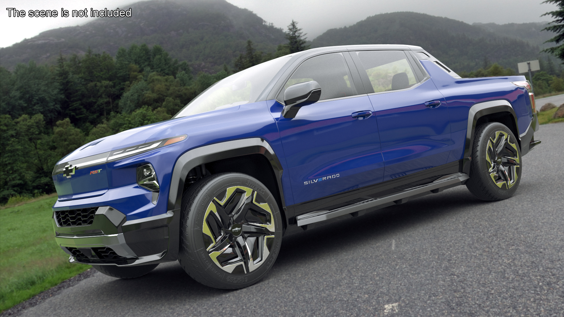 2024 Chevrolet Silverado EV RST Blue Simplified 3D